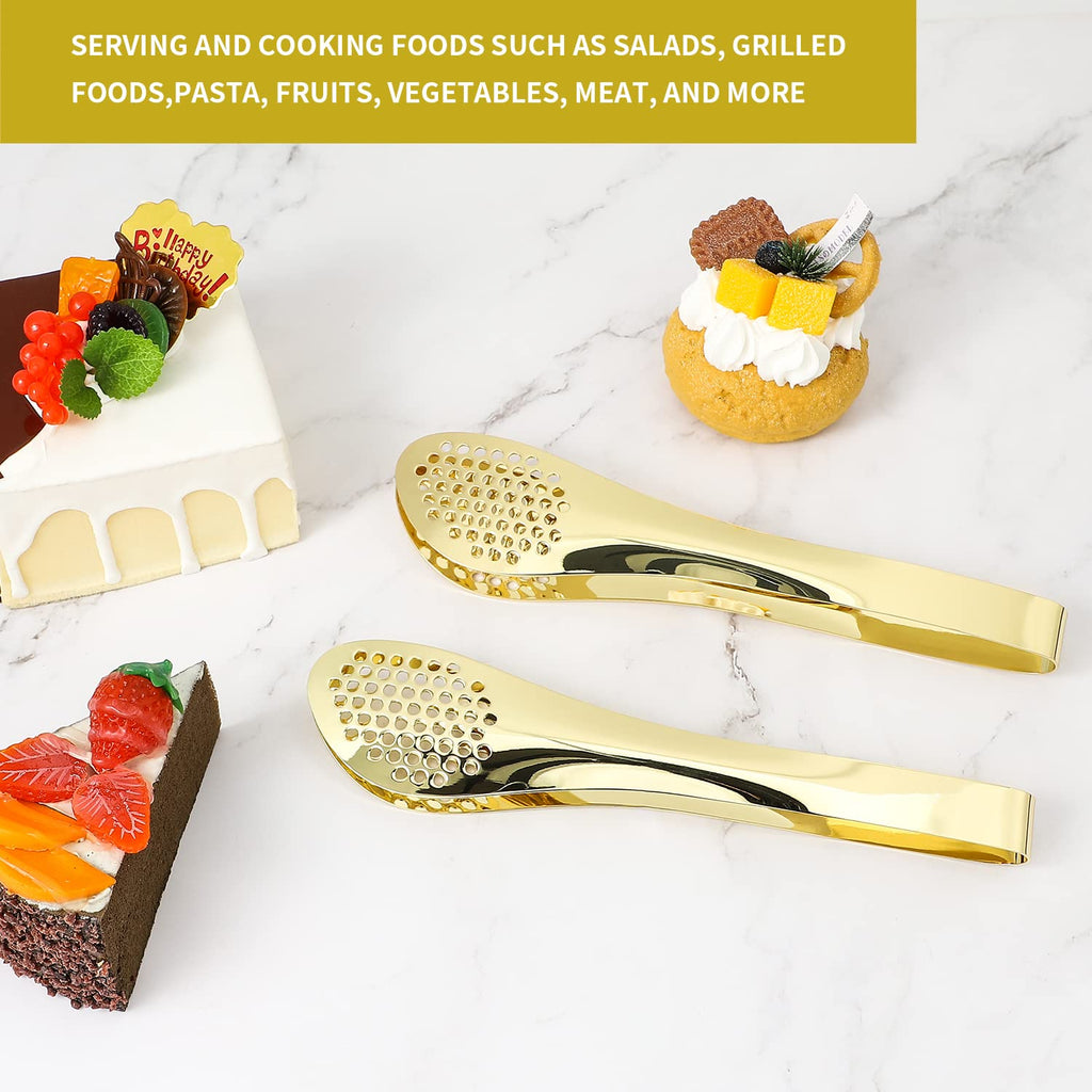 MSY BIGSUNNY 9 inch Buffet Tongs, Set of 2 Stainless Steel Food Serving Tongs