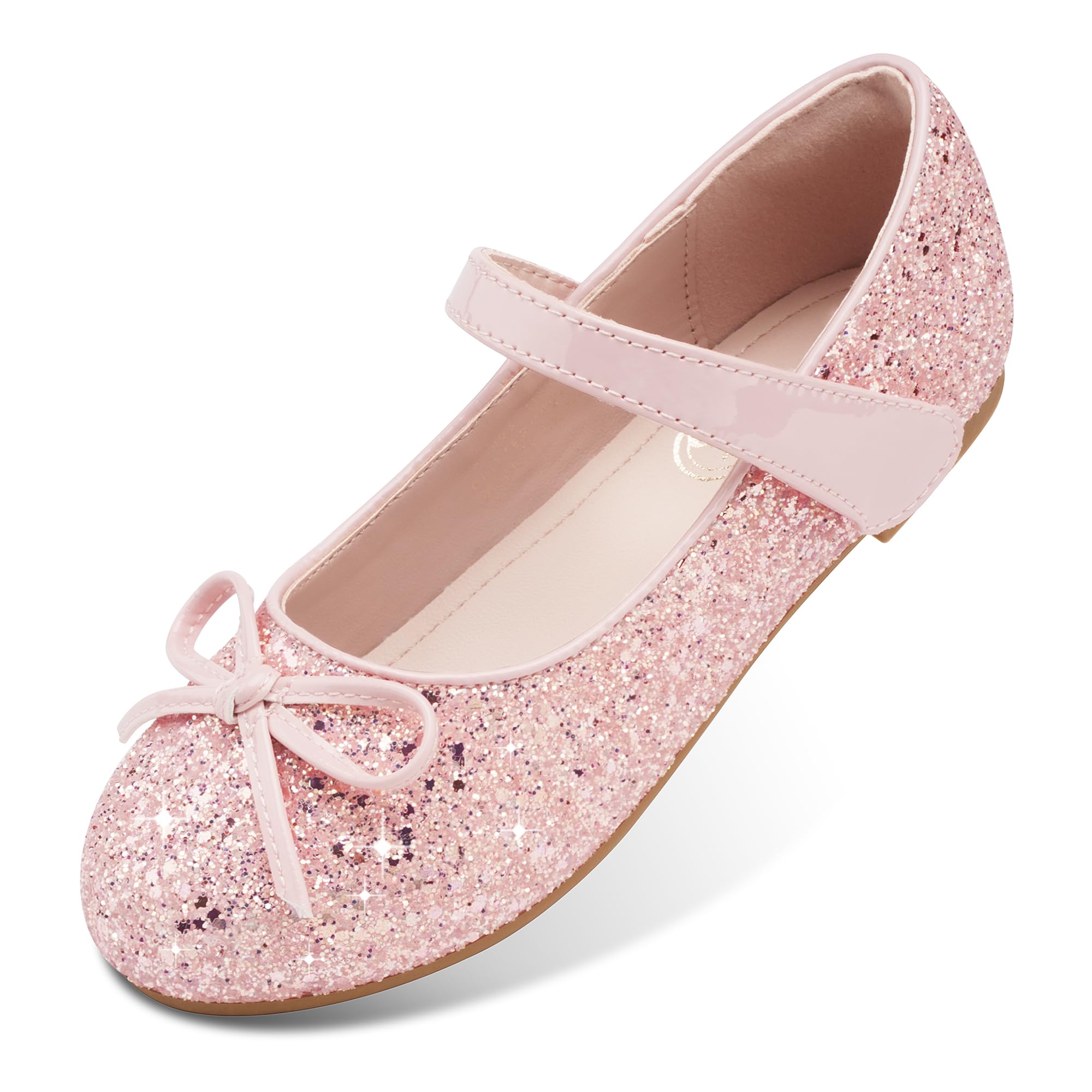 Stelle Girls Mary Jane School Flats Flower Wedding Uniform Party Shoes（Toddler/Little Kids/Big Kids）