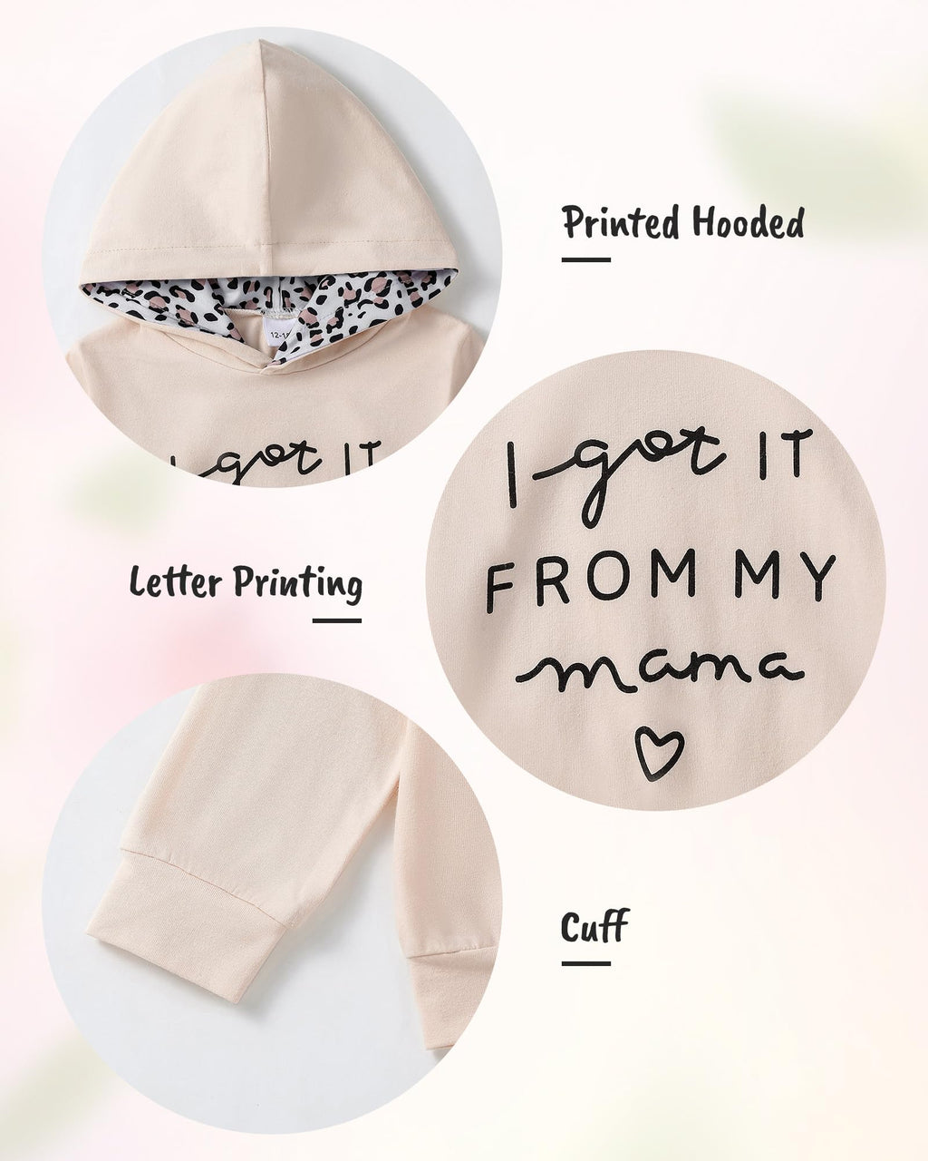 ZOEREA Toddler Girls Clothes Baby Outfits Letter Hoodie Sweatshirts Flower Sweatpants 2Pcs Tracksuit Fall Winter Clothing