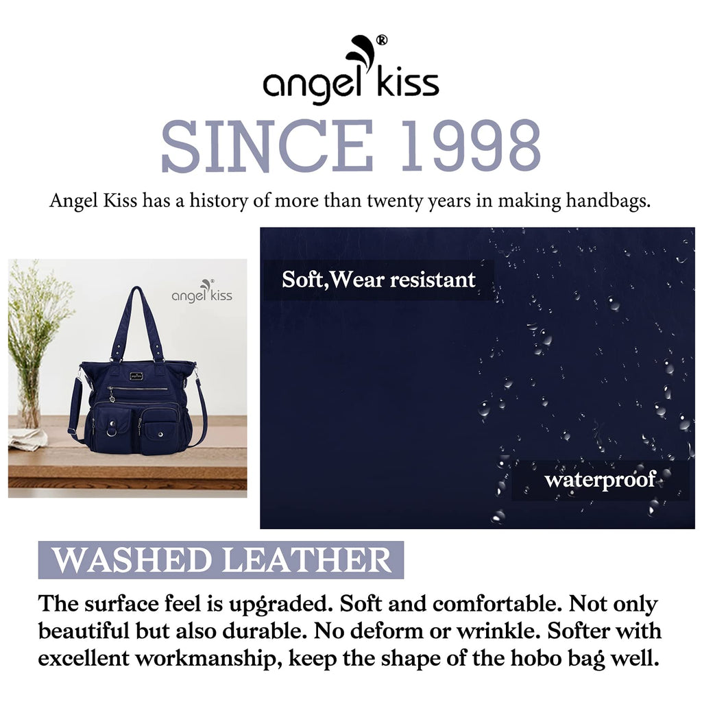 Angelkiss Purses and Handbag for Women Soft Leather Hobo Bags Satchel Shoulder Bags Ladies Tote Crossbody Bag