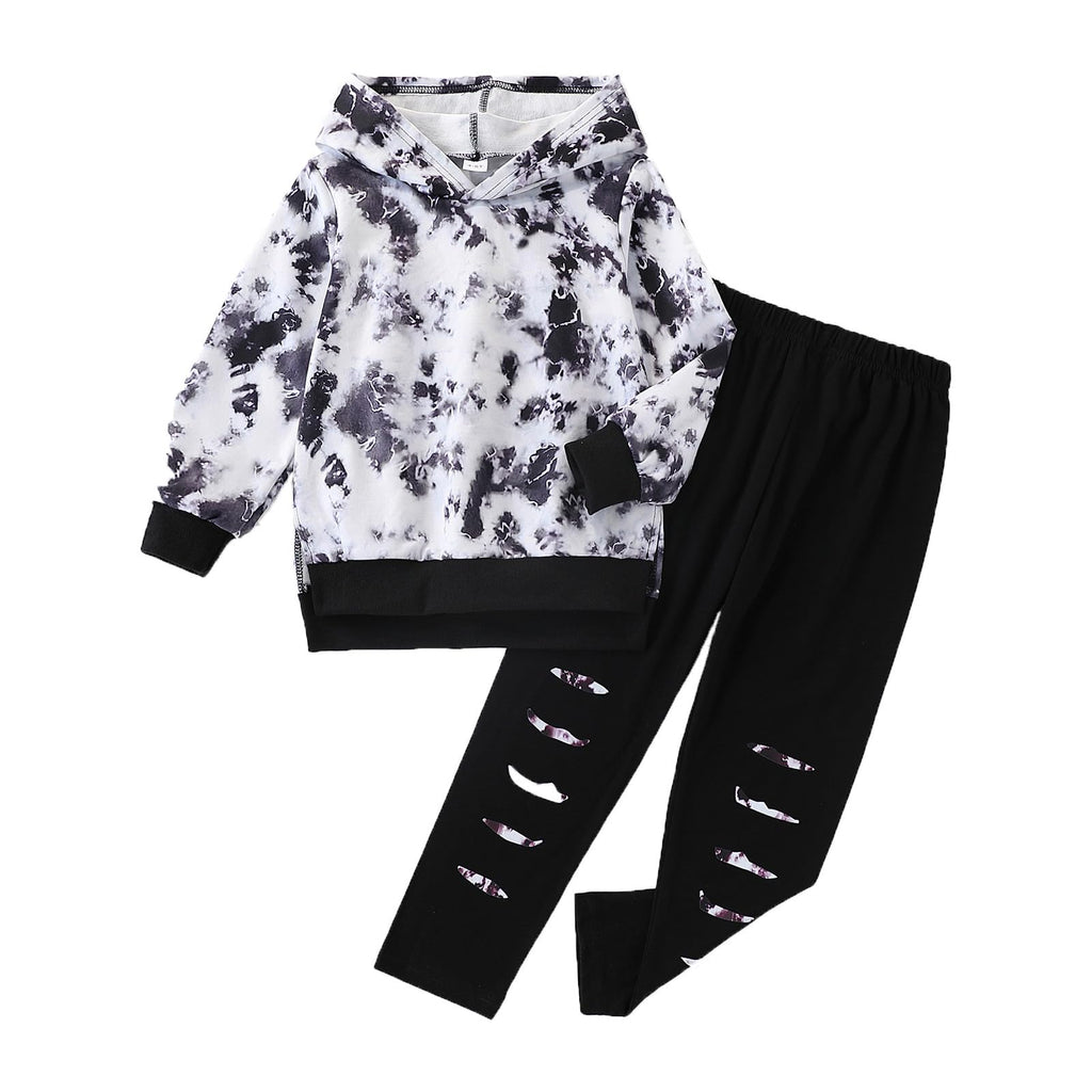 Kid Girls Clothes - Girls Outfits Tie Dye Tops and Leggings Pants 2 Piece Spring Clothes Set