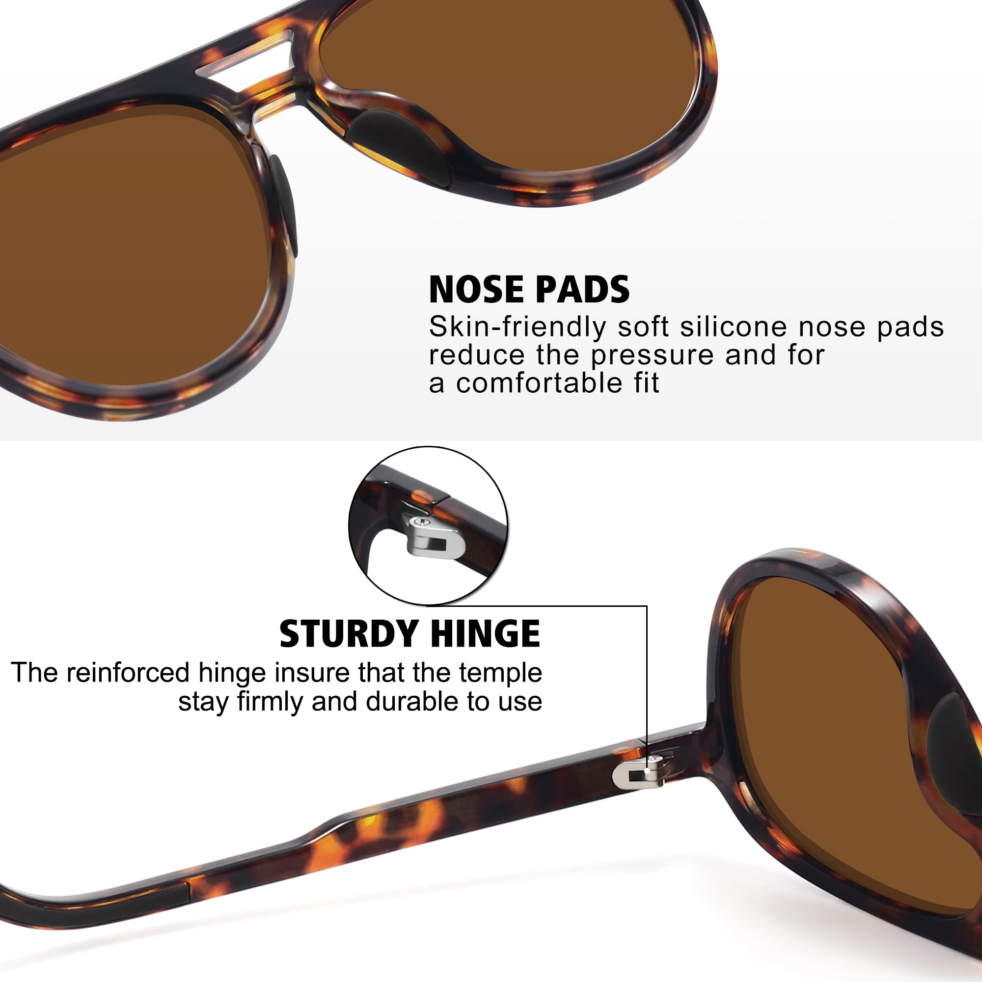 STORYCOAST Polarized Aviator Sunglasses for Men Women Classic Retro Aviators Sports Driving Running Sun Glasses