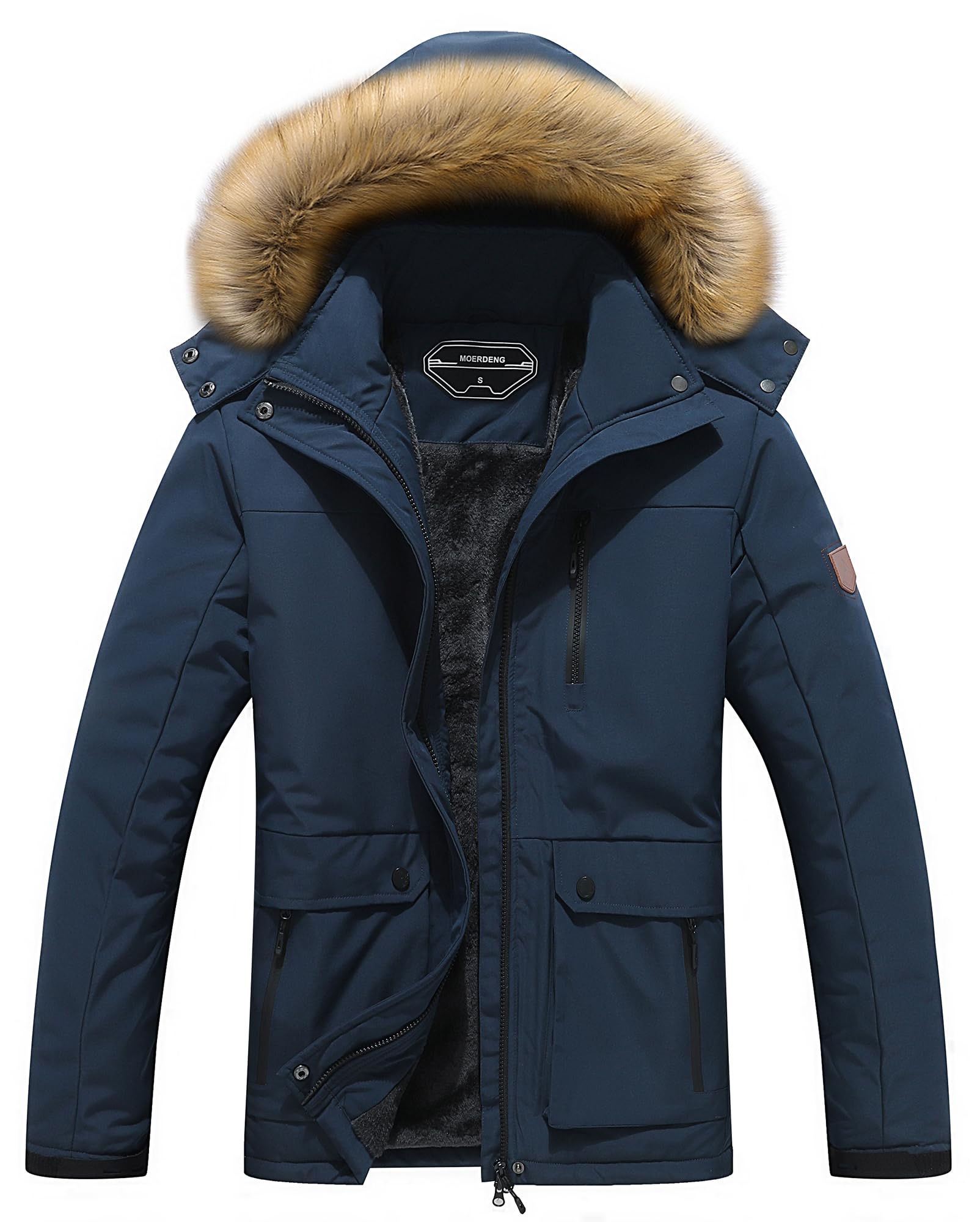 MOERDENG Women's Waterproof Ski Snow Jacket Winter Warm Hooded Snow Coat Mountain Windproof Ski Jacket For Women