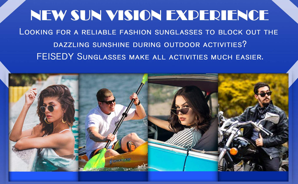 FEISEDY Polarized Women Square Sunglasses Sparkling Composite Shiny Frame B2289