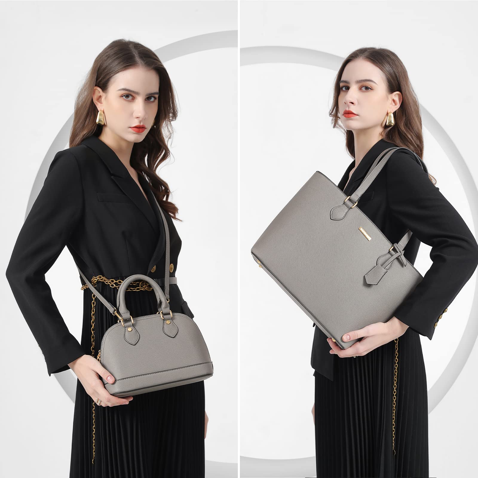 4PCS Women Fashion Handbags Purses Wallet Shoulder Bags Casual Tote Bag Crossbody Bags, Handbag Set Gift for Ladies Girls