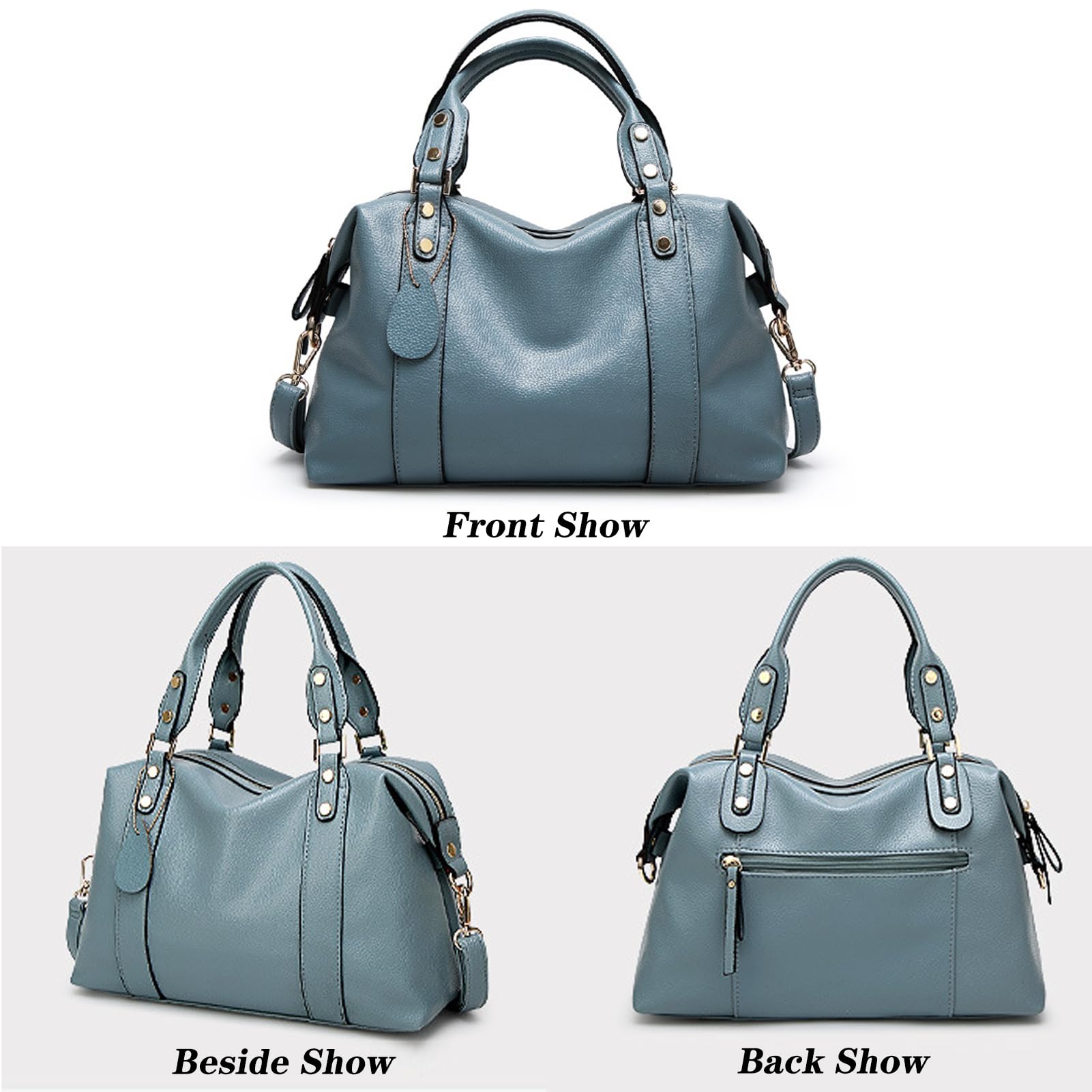 Handbags and Purses for women Vegan Leather Tote Bag for Women Satchel Shoulder Bags Travel Purse with Compartments