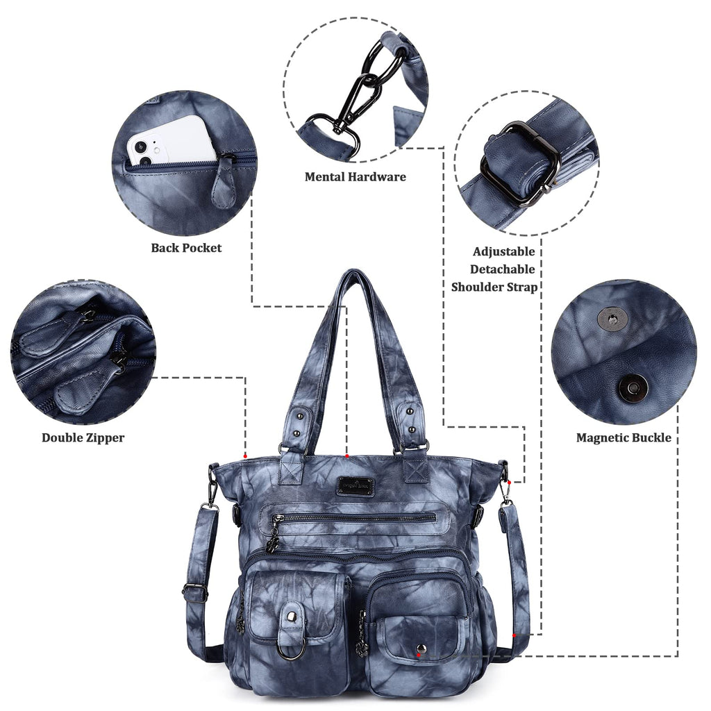 Angelkiss Purses and Handbag for Women Soft Leather Hobo Bags Satchel Shoulder Bags Ladies Tote Crossbody Bag