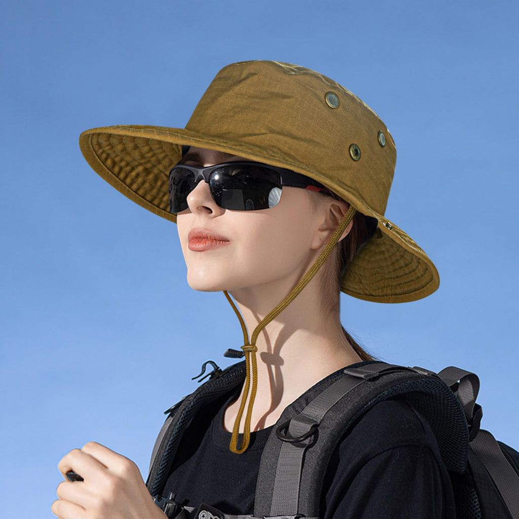 Sun Hats for Men Women Boonie Hat Foldable Fishing Hat UPF 50+ Bucket Hat for Fishing Hiking Garden Safari Beach