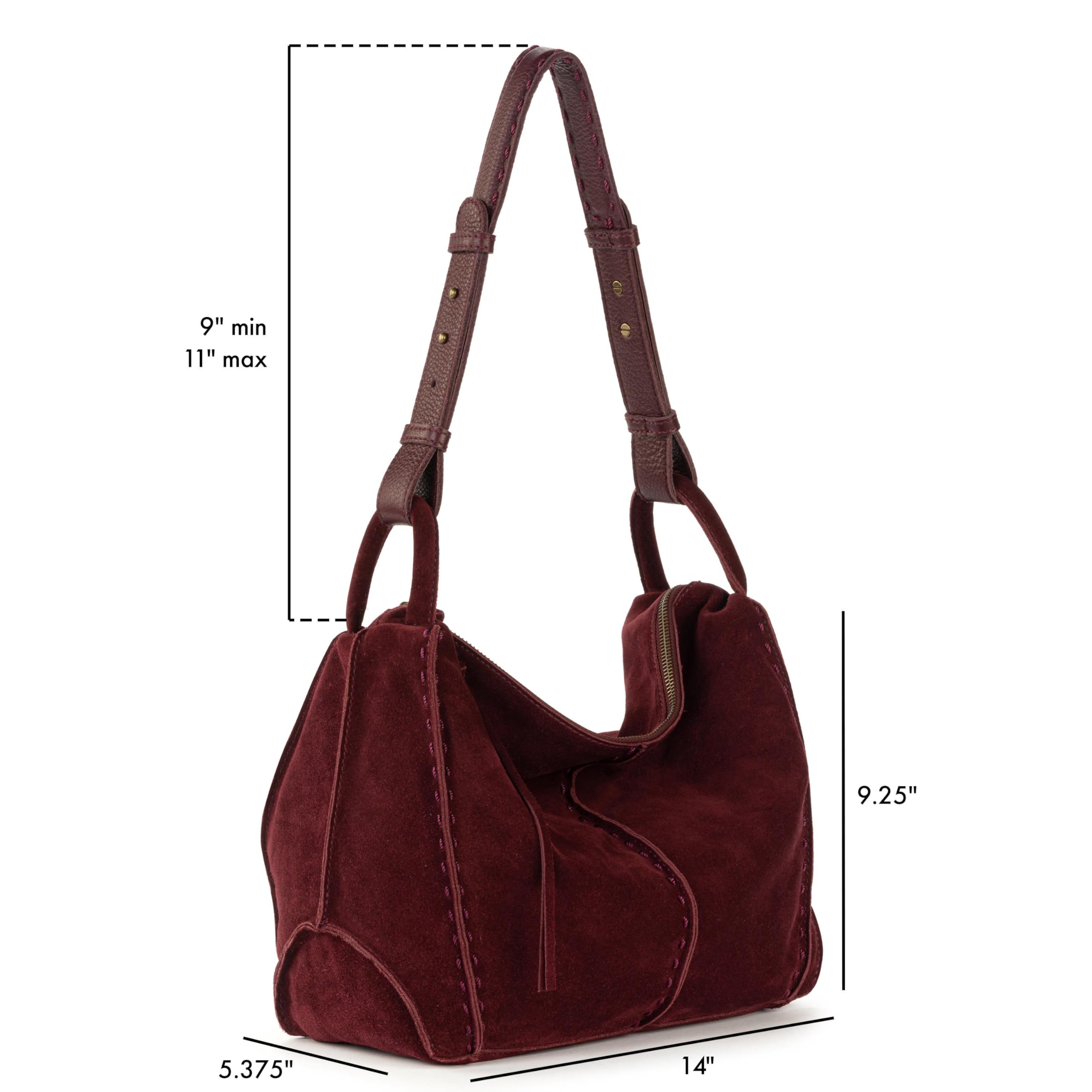 The Sak Los Feliz Hobo Purse - Premium Large Leather Women's Handbag for Everyday & Travel - Durable Purse With Zipper Pocket