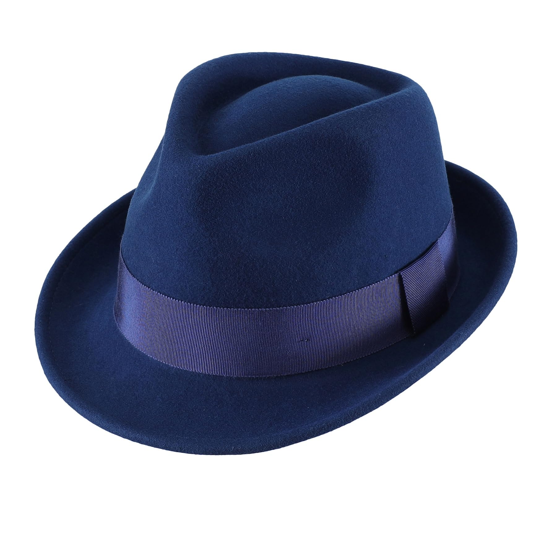 Home Prefer Men's Wool Felt Winter Hat Short Brim Fedora Hat