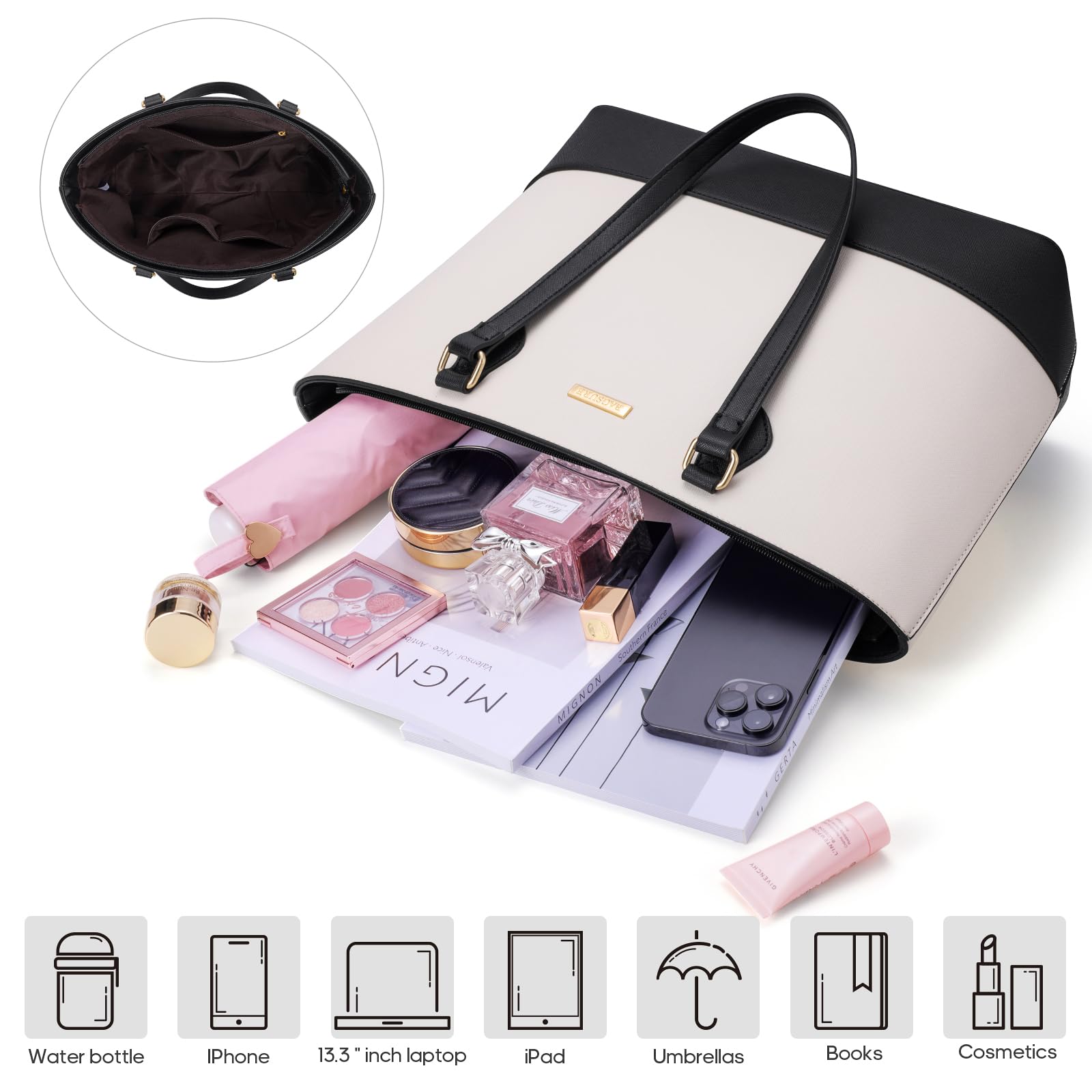4PCS Women Fashion Handbags Purses Wallet Shoulder Bags Casual Tote Bag Crossbody Bags, Handbag Set Gift for Ladies Girls