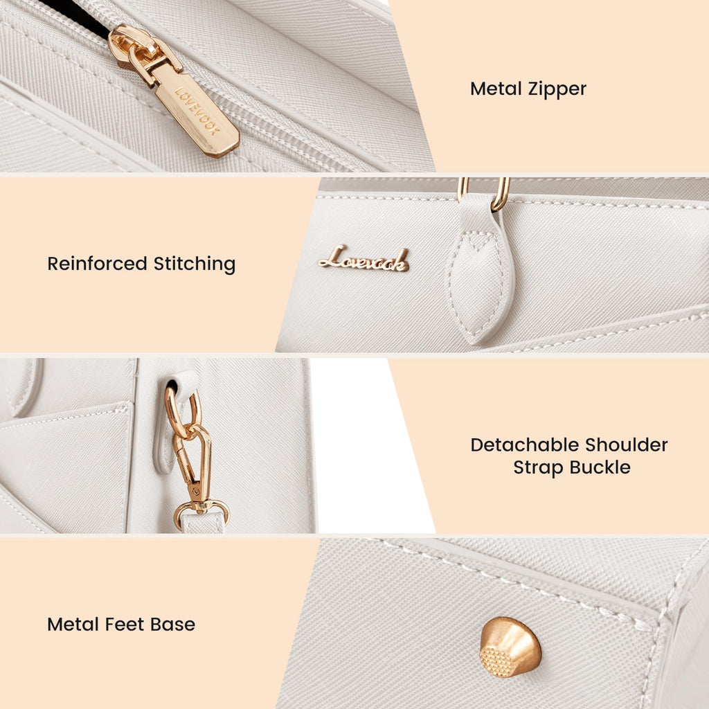 LOVEVOOK Purses for Women,Satchel Handbags Tote Bag, Black Pu Leather Shoulder Crossbody Top Handle Purse with Zipper