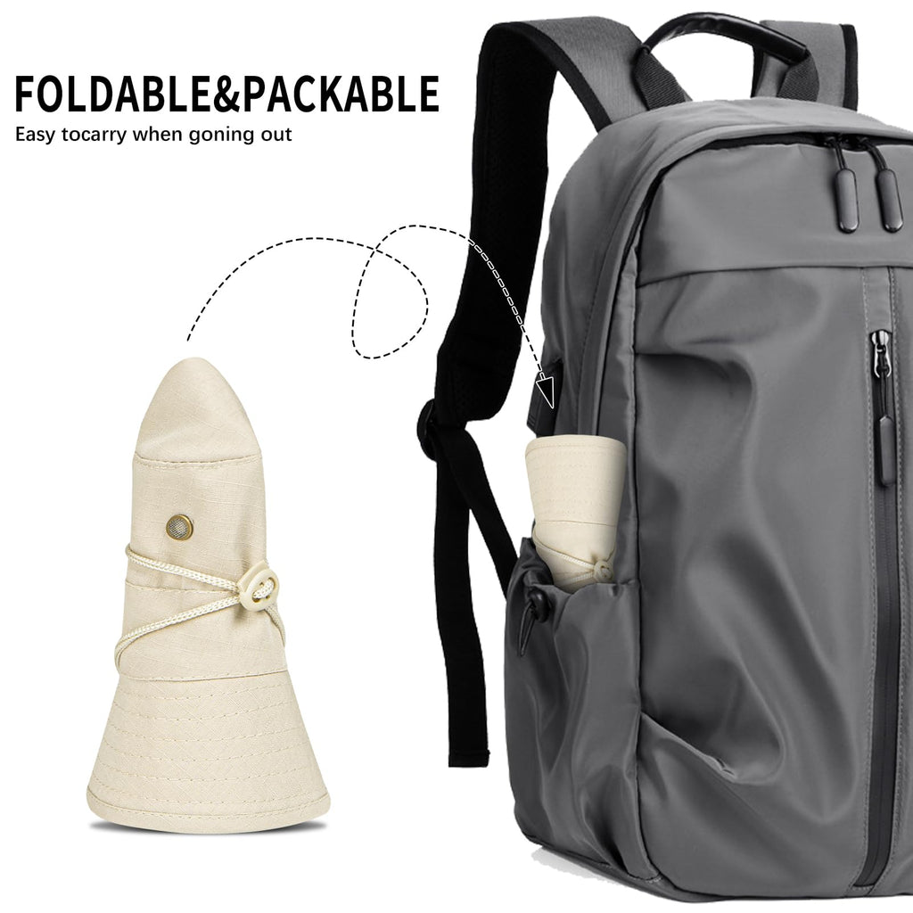 Sun Hats for Men Women Boonie Hat Foldable Fishing Hat UPF 50+ Bucket Hat for Fishing Hiking Garden Safari Beach