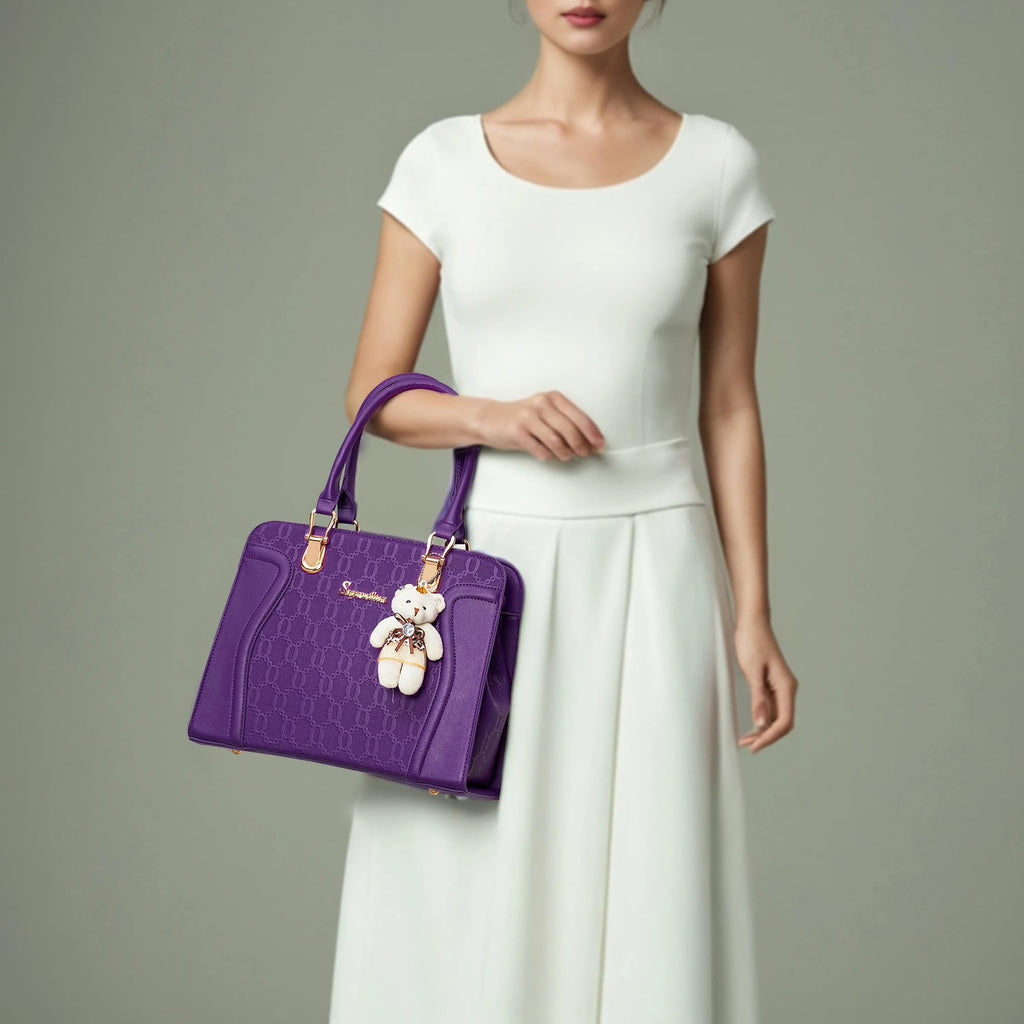 Women's Fashion Handbags Tote Bags Shoulder Bag Top Handle Satchel Purse Set 4pcs