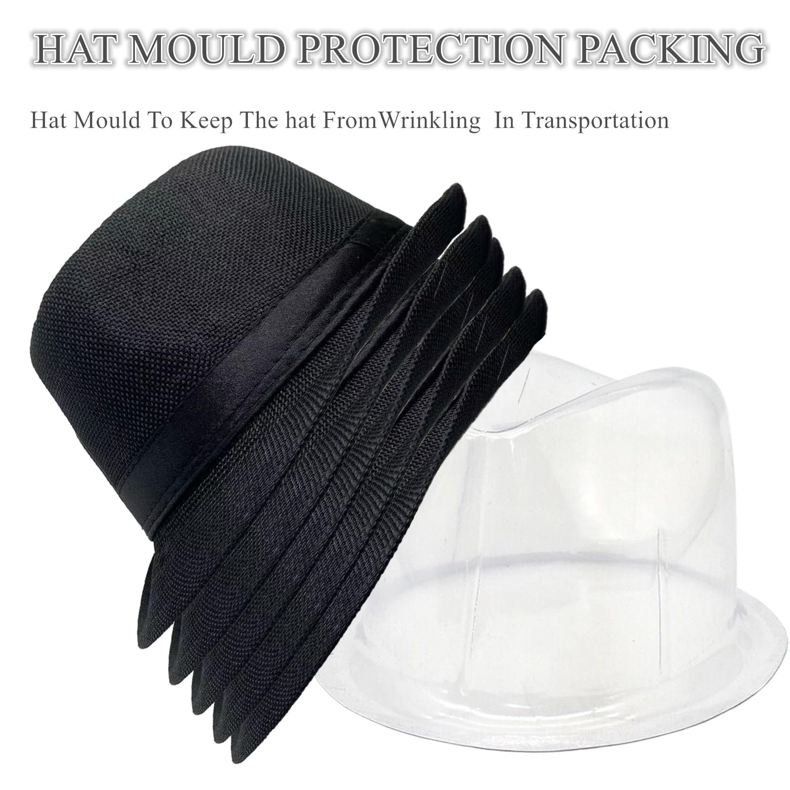 5 Pack Bulk Cuban Fedora Sun Hats Men with Adjustable Strap, Short Brim 1920s Unisex Party Costume Hats Women.