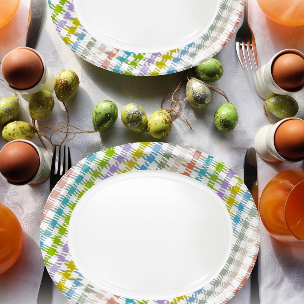 50 Pack Oval Thanksgiving Plates 12 x 10 Inch Thanksgiving Paper Plates Heavy Duty - Large Disposable Dinner Platters,Turkey Pumpkin Autumn Fall Harvest Thanksgiving Party Decor