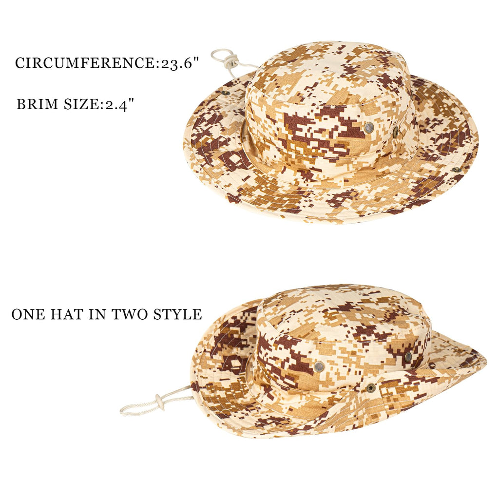 Sun Hats for Men Women Boonie Hat Foldable Fishing Hat UPF 50+ Bucket Hat for Fishing Hiking Garden Safari Beach