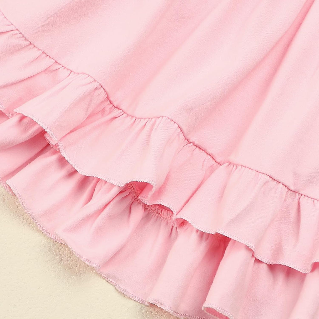 Kid Girl Clothes Ruffle Sleeve Top Floral Allover Pants 3-9 Years Fall Outfit Set