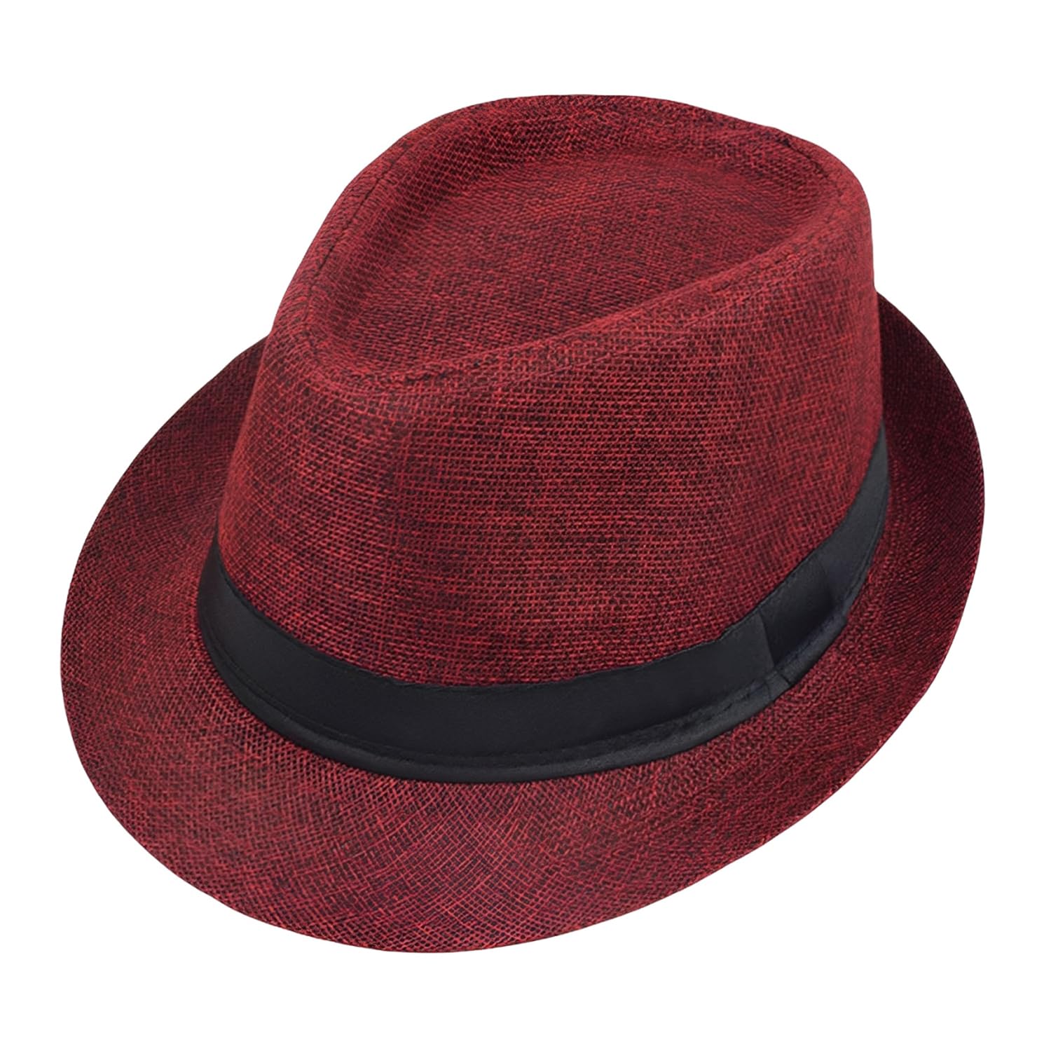 Giroir Fedora Hats for Men Women Short Brim Unisex Summer Beach Style 1920s Party Accessories