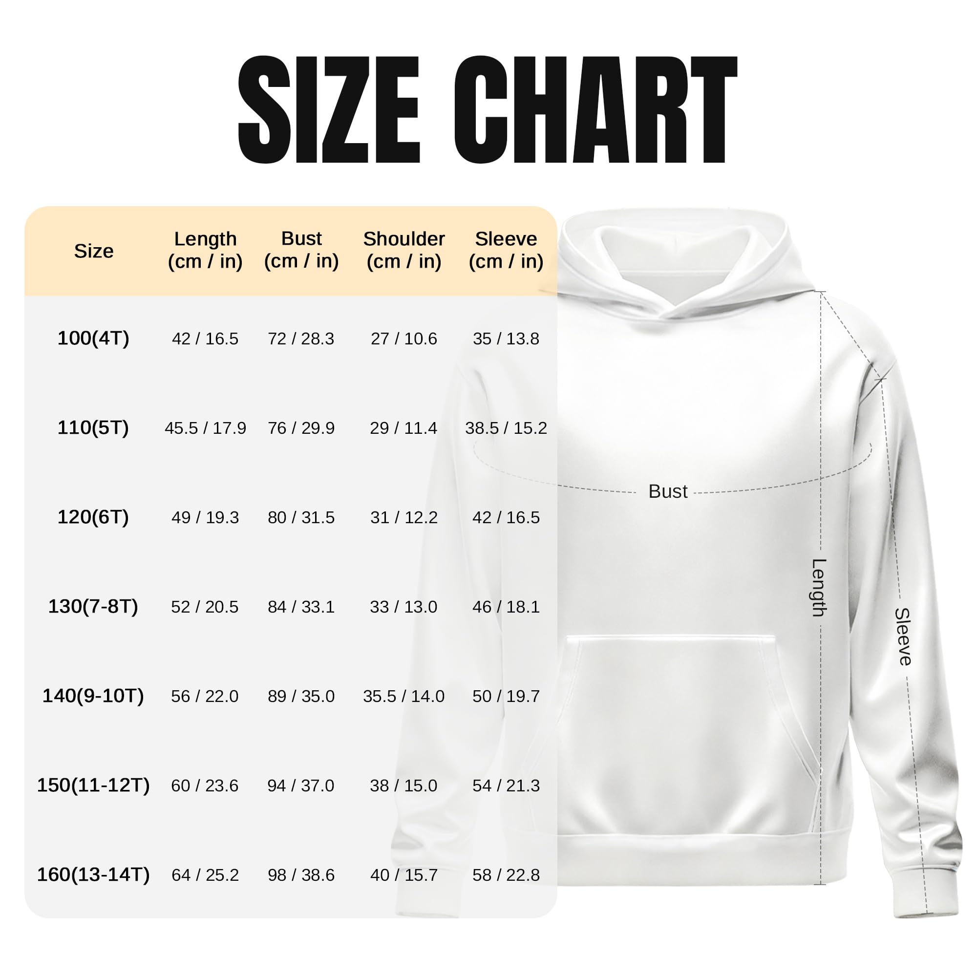 Hoodies for Girls Custom Sweatshirts with Name, Kids Pullover with Pocket, Comfy Graphic Hoodies for Daughter