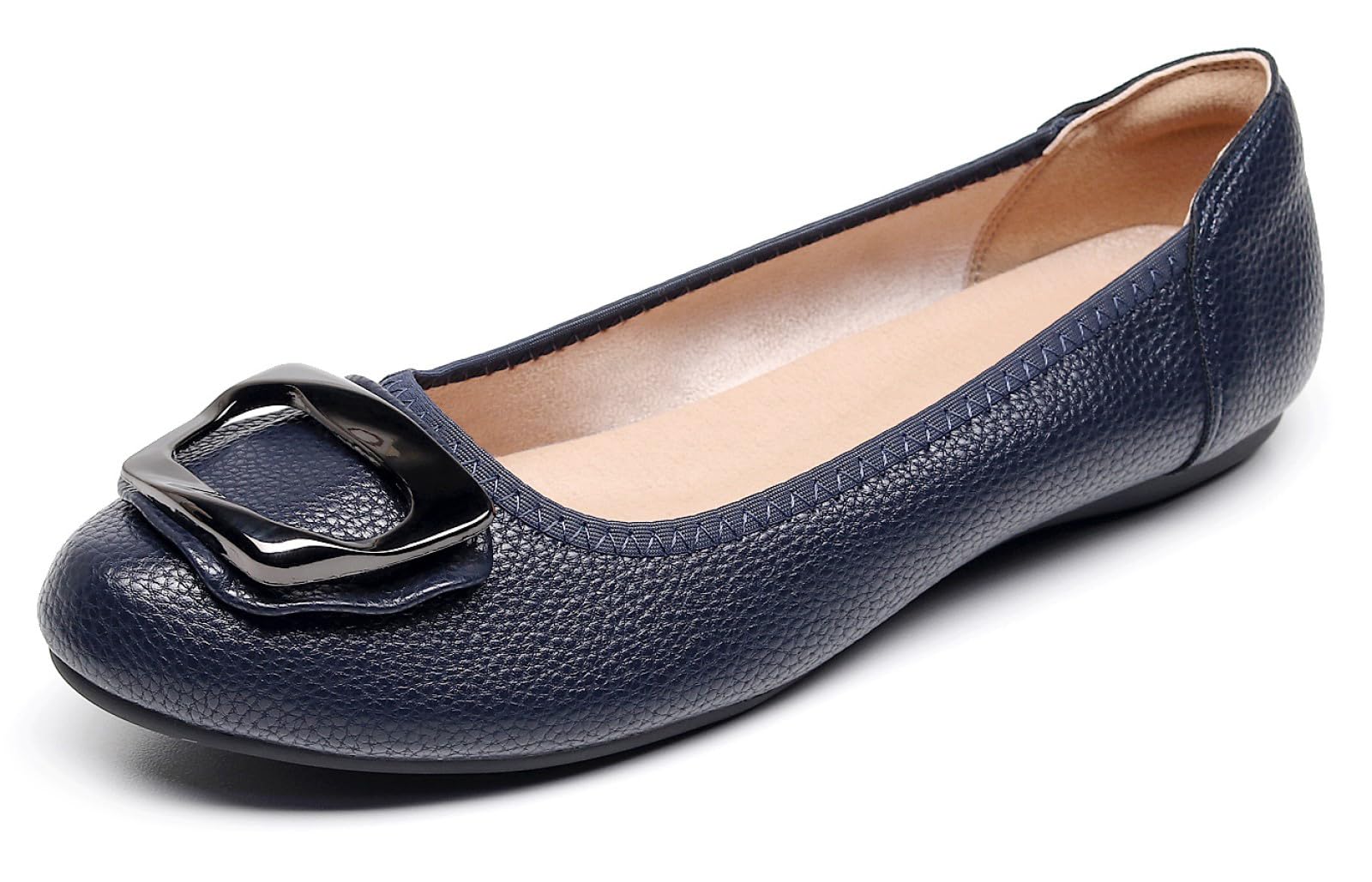 VenusCelia Women's Buckle Dance Flats Shoe