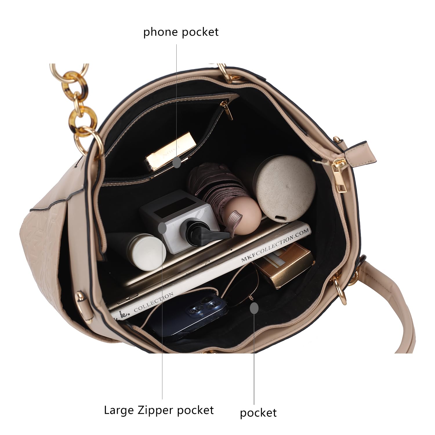 MKF Collection Tote Bag for Women, Handbag Set with Wallet-Top-Handle- Vegan Leather Purse