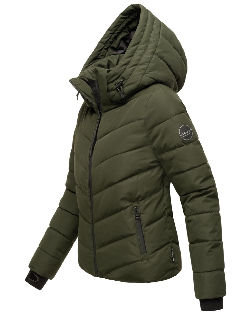Marikoo Women's Winter Jacket with Hood - Weather-Resistant - Quilted Puffer Coat - Samuiaa XVI XS-3XL