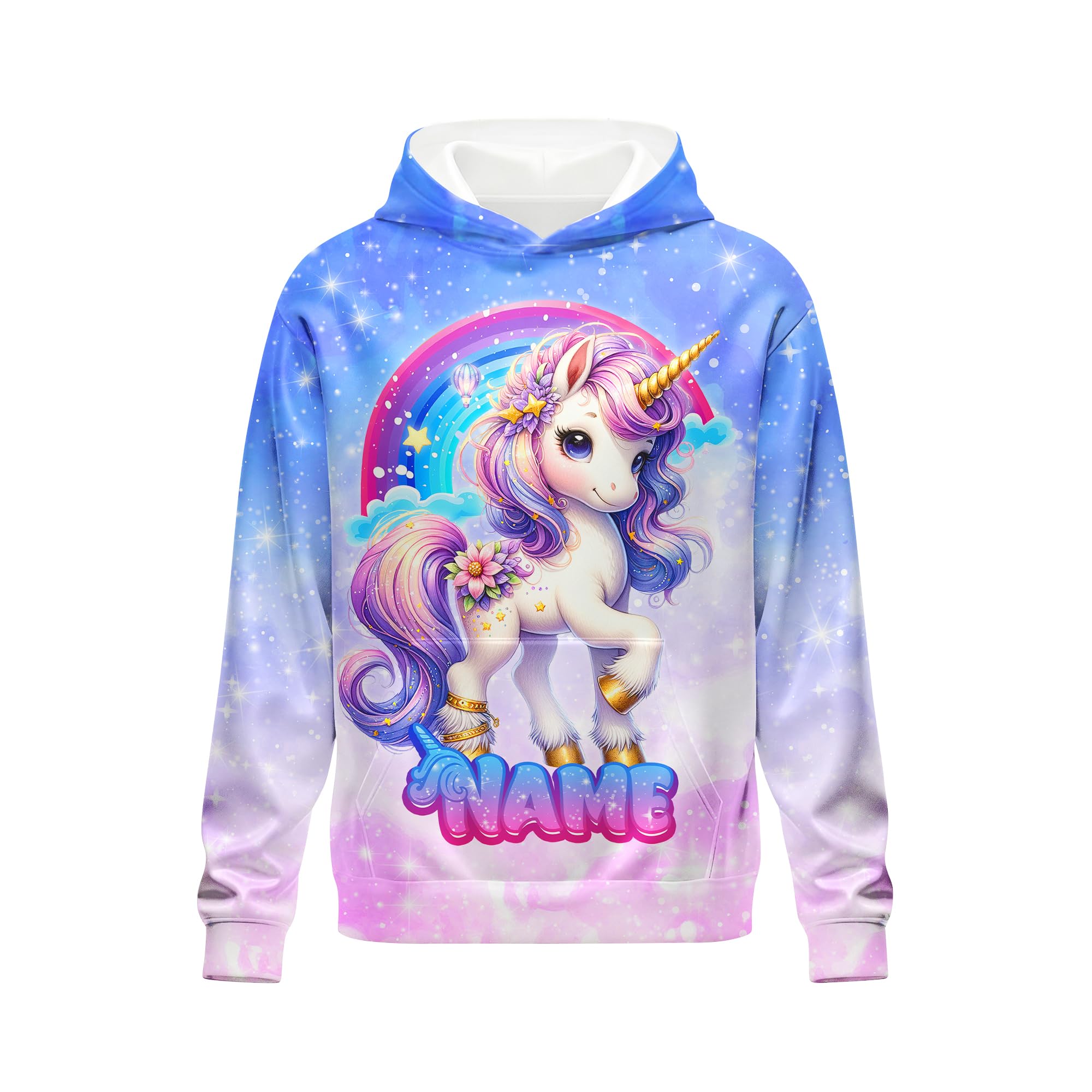 Girls Hoodies - Personalized Pullover with Pocket for Kids Teens - Graphic Hooded Sweatshirts Gifts for Youth