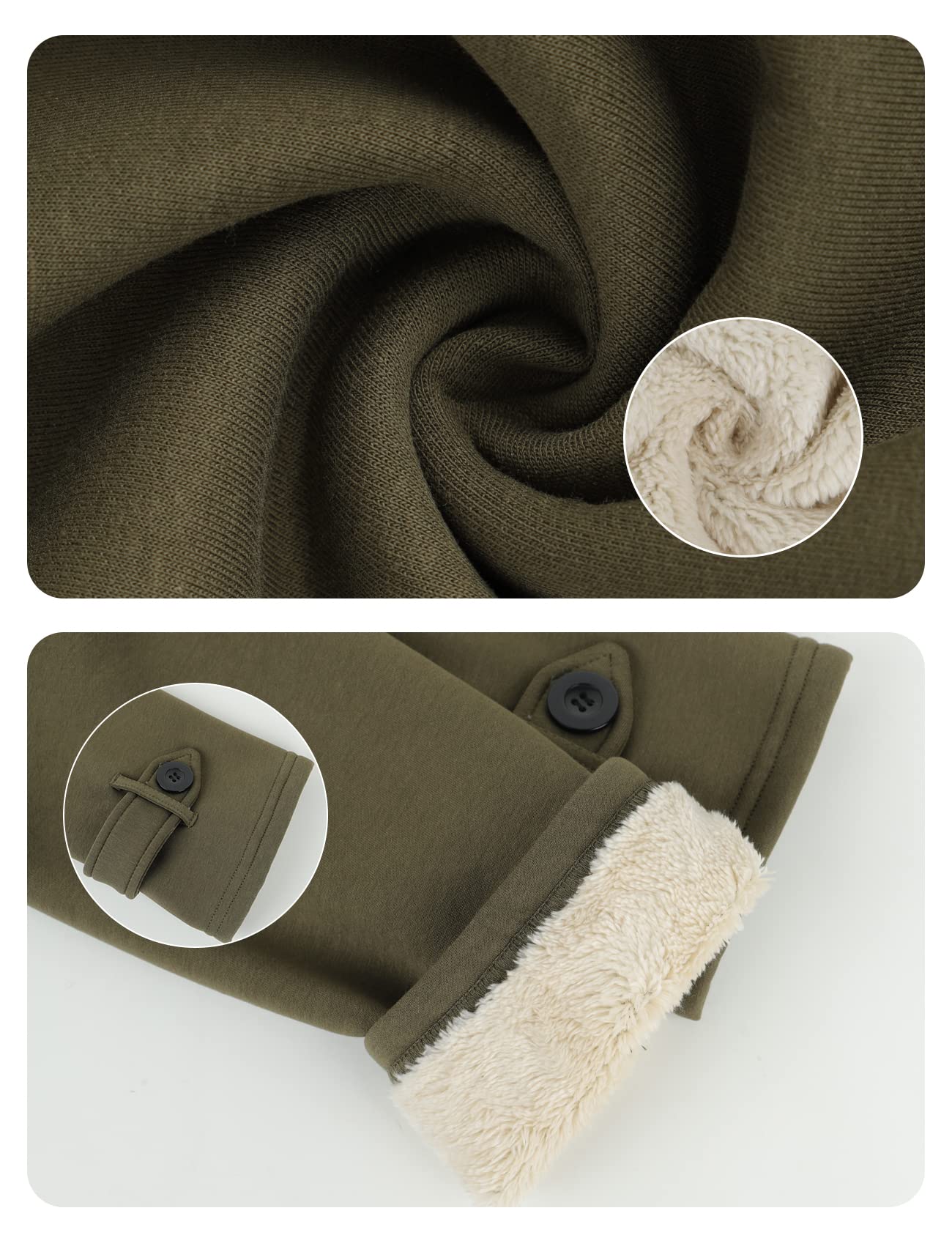 Gihuo Winter Jackets for Women Sherpa Lined Jacket Women Duffle Toggle Coat Hooded Fleece Jacket