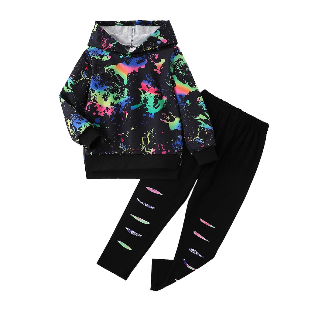 Kid Girls Clothes - Girls Outfits Tie Dye Tops and Leggings Pants 2 Piece Spring Clothes Set