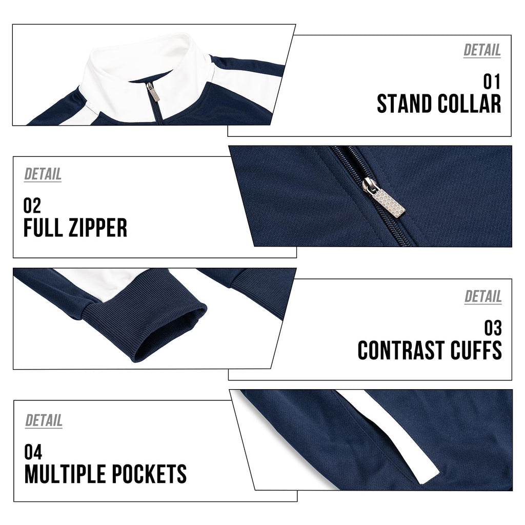 MANTORS Mens Track Suits 2 Piece Set Full Zip Tracksuit Sweat Suits