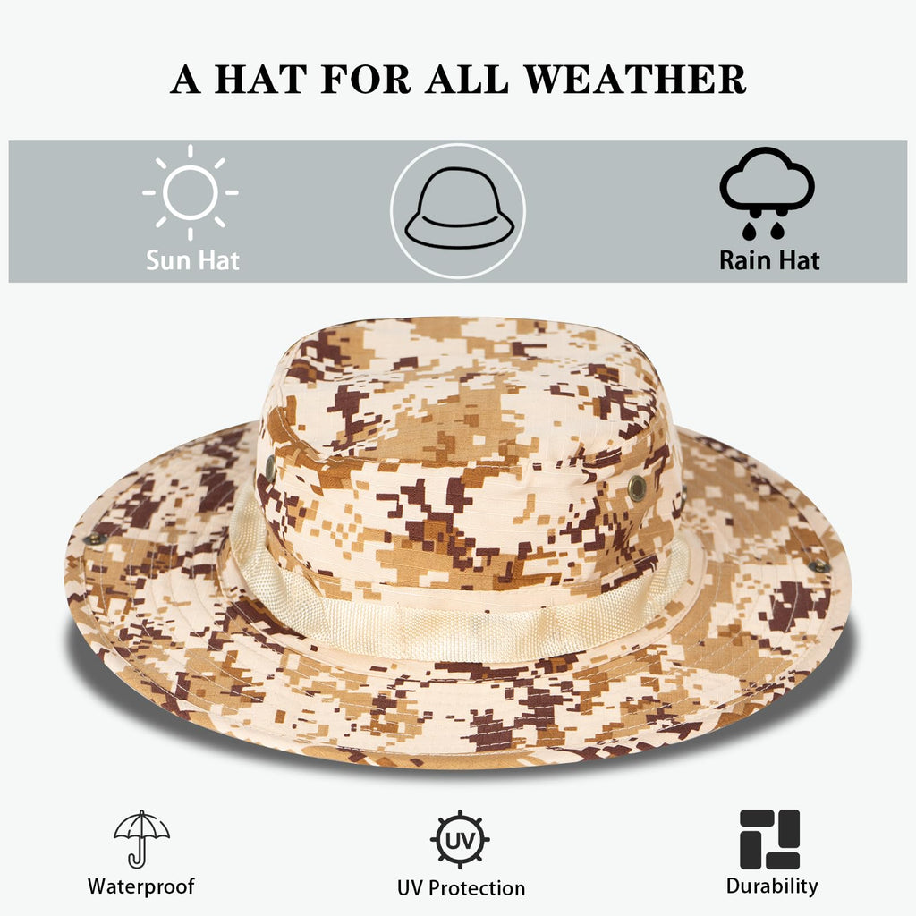 Sun Hats for Men Women Bucket Hat UPF 50+ UV Protection Boonie Hat for Safari Fishing Hiking Garden Beach