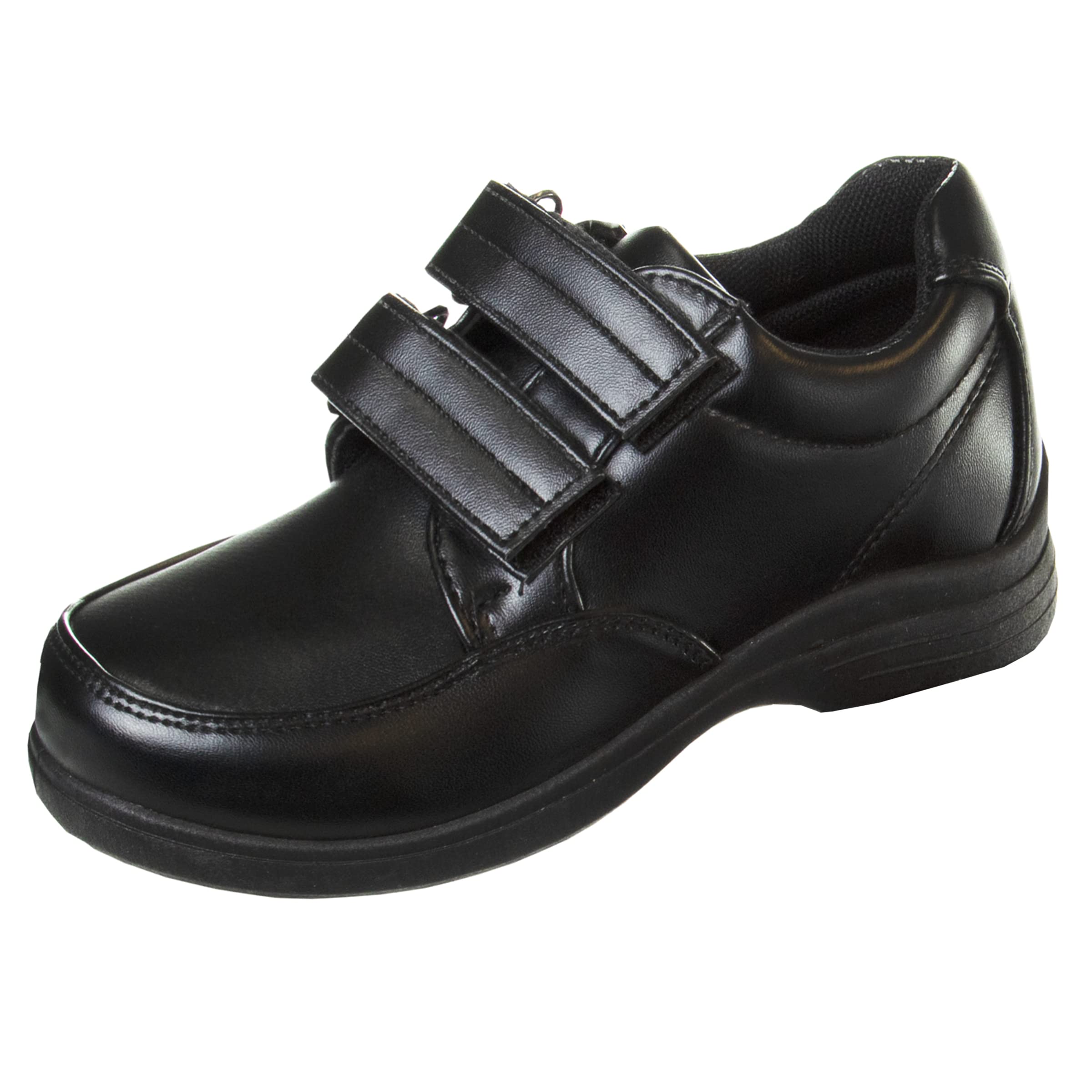 French Toast Boys Shoes - Kids Oxford School Uniform Loafer Church Dress Shoes Slip-On Faux-Leather (Toddler-Big Kid) (Black)