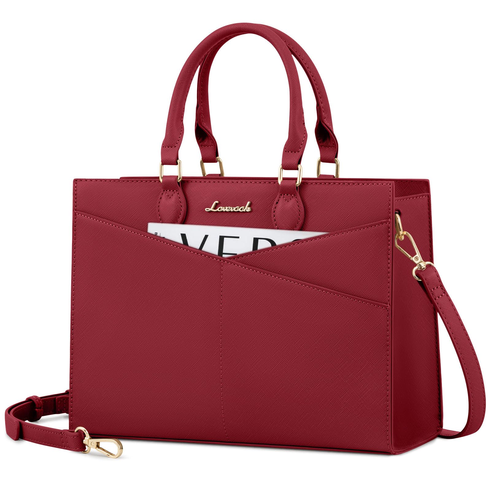 LOVEVOOK Purses for Women,Satchel Handbags Tote Bag, Black Pu Leather Shoulder Crossbody Top Handle Purse with Zipper