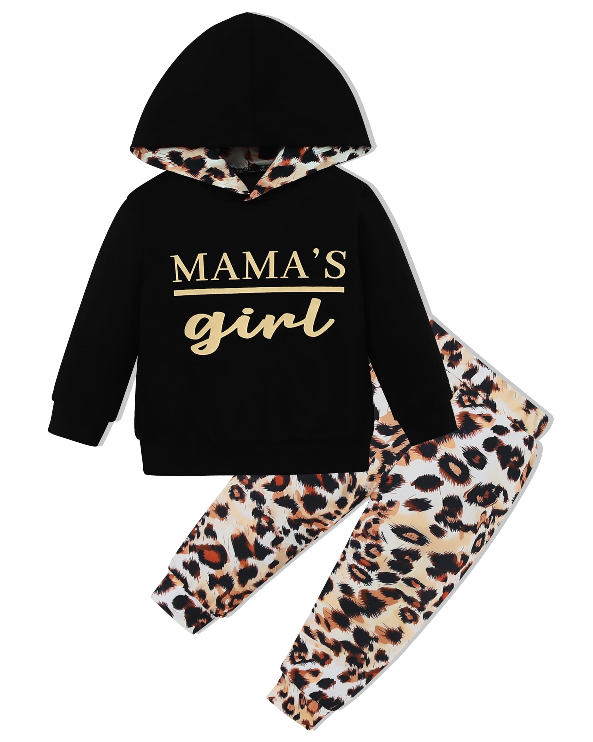 ZOEREA Toddler Girls Clothes Baby Outfits Letter Hoodie Sweatshirts Flower Sweatpants 2Pcs Tracksuit Fall Winter Clothing