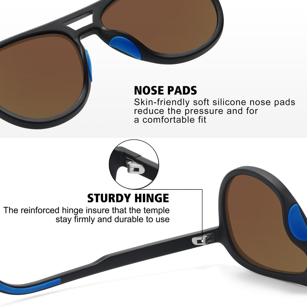 STORYCOAST Polarized Aviator Sunglasses for Men Women Classic Retro Aviators Sports Driving Running Sun Glasses