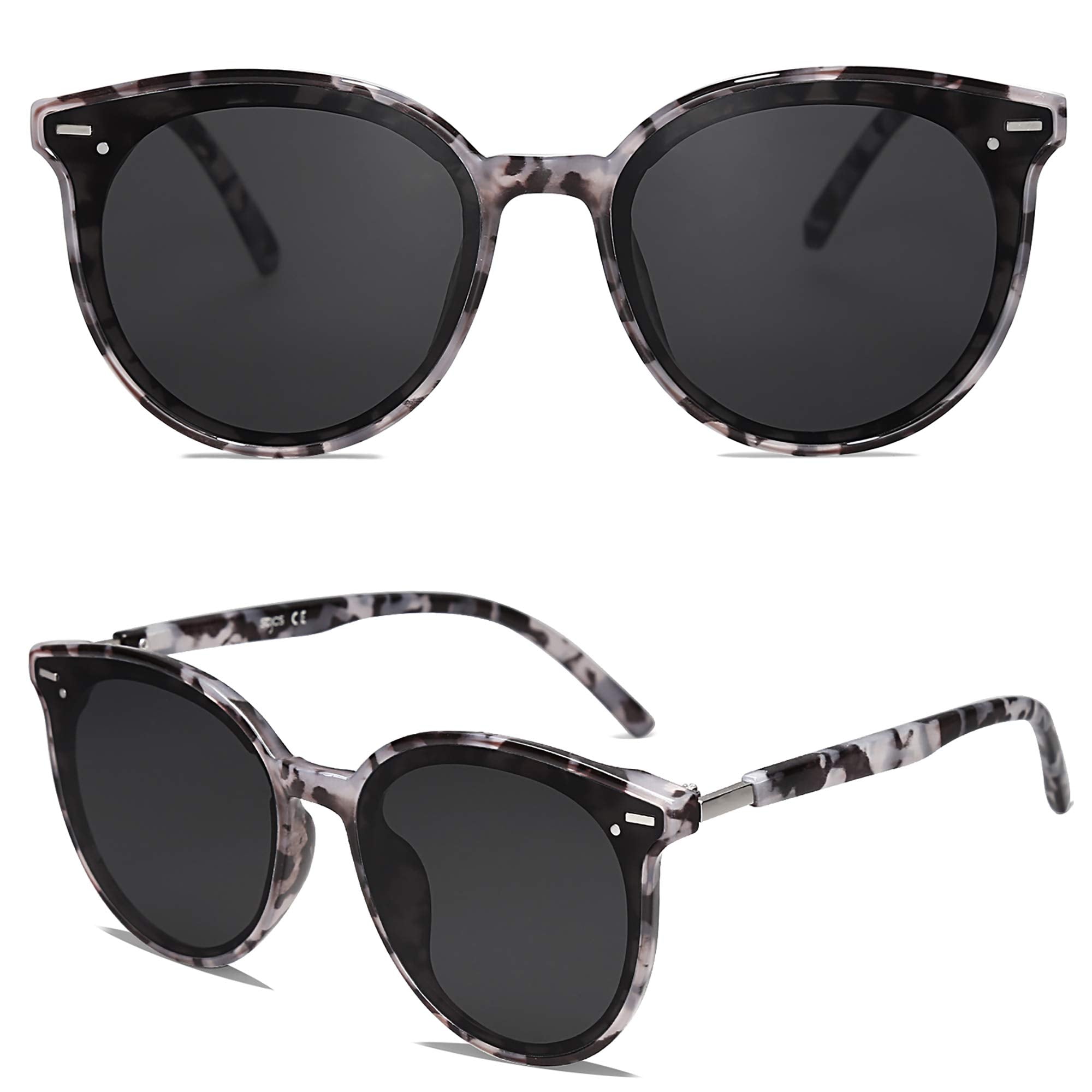 SOJOS Sunglasses Womens Trendy 2025 Classic Round Retro Vintage Shades Large Frame Sunnies SJ2067