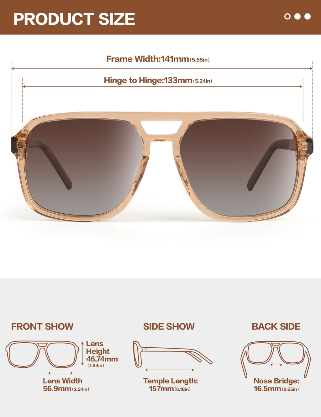 BIRCEN Women Polarized Acetate Sunglasses: Fashion Square Aviator Shades UV Protection for Trendy Laides Travel Beach Outdoor