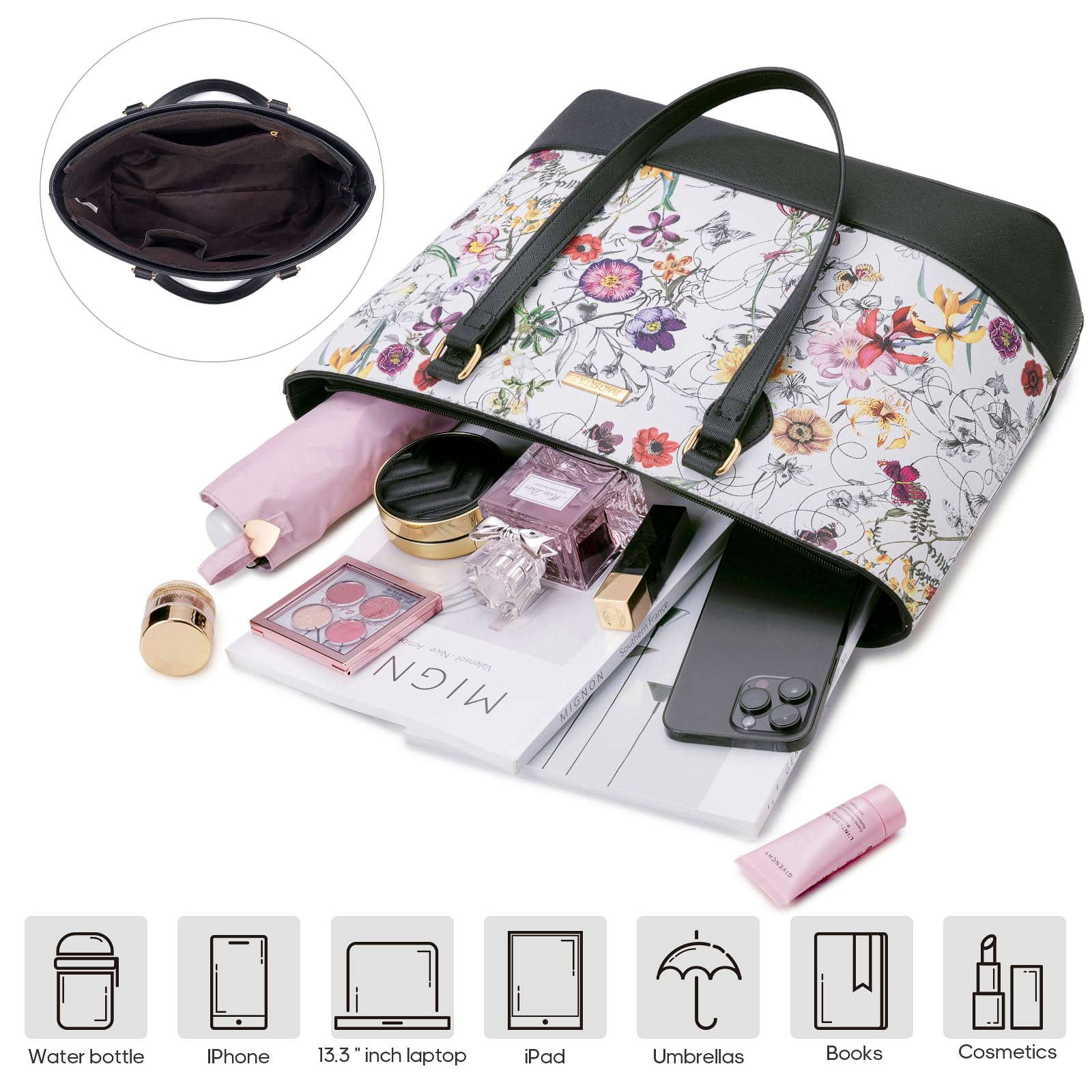 4PCS Women Fashion Handbags Purses Wallet Shoulder Bags Casual Tote Bag Crossbody Bags, Handbag Set Gift for Ladies Girls