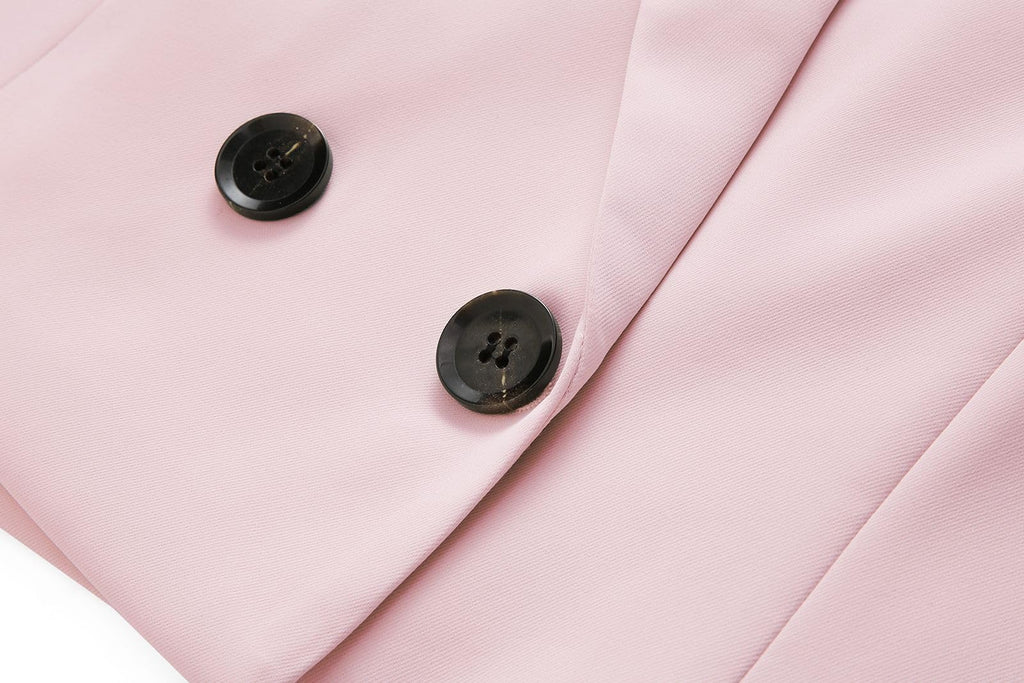 Lamgool Women's Suit 2 Piece Casual Outfits Cropped Blazer High Waisted Wide Leg Pants for Work