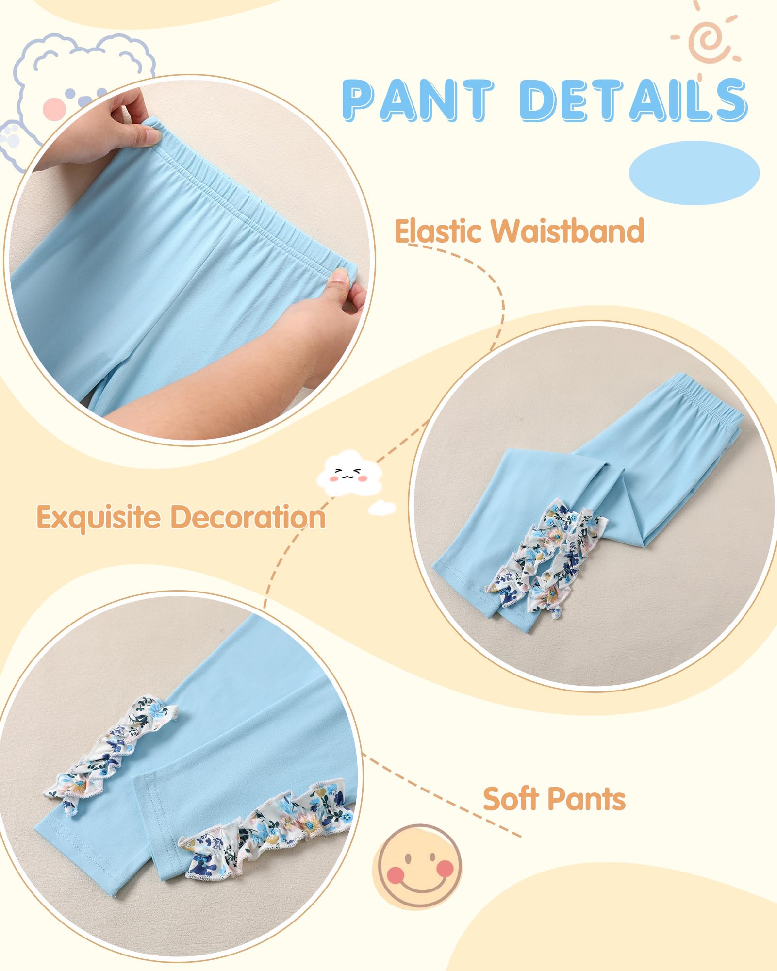 Toddler Girl Clothes 12M-6T Long Sleeves Ruffle Top+Ruffle Pants Toddler Girls Fall Winter Clothes