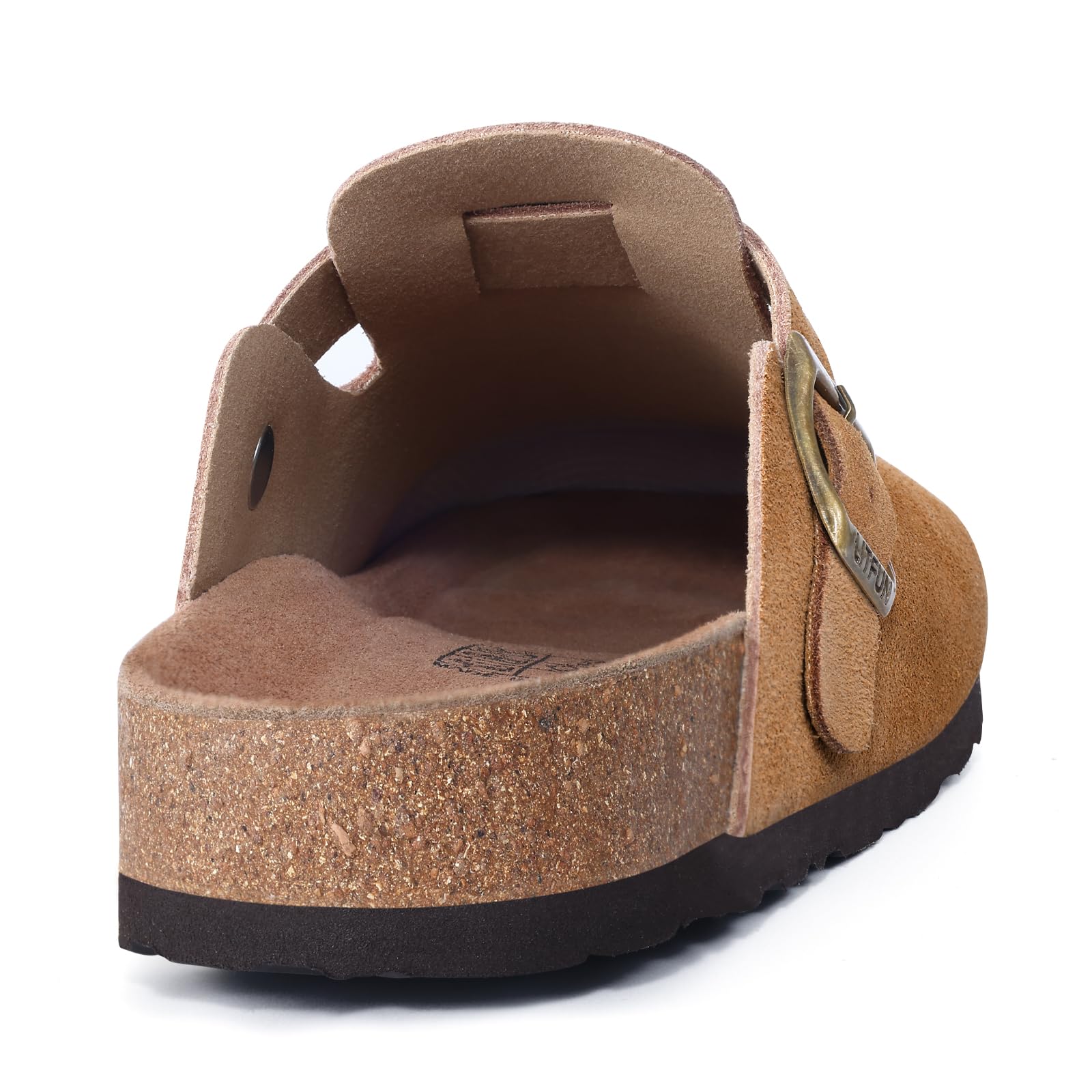 Litfun Women's Genuine Suede Clogs Soft Footbed Leather Potato Shoes Comfort Slip On Clogs with Arch Support