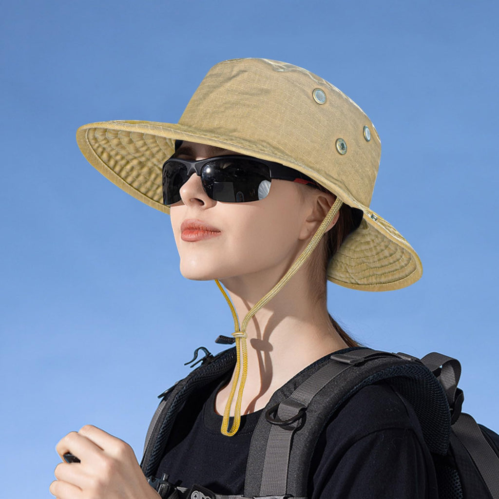 Sun Hats for Men Women Boonie Hat Foldable Fishing Hat UPF 50+ Bucket Hat for Fishing Hiking Garden Safari Beach
