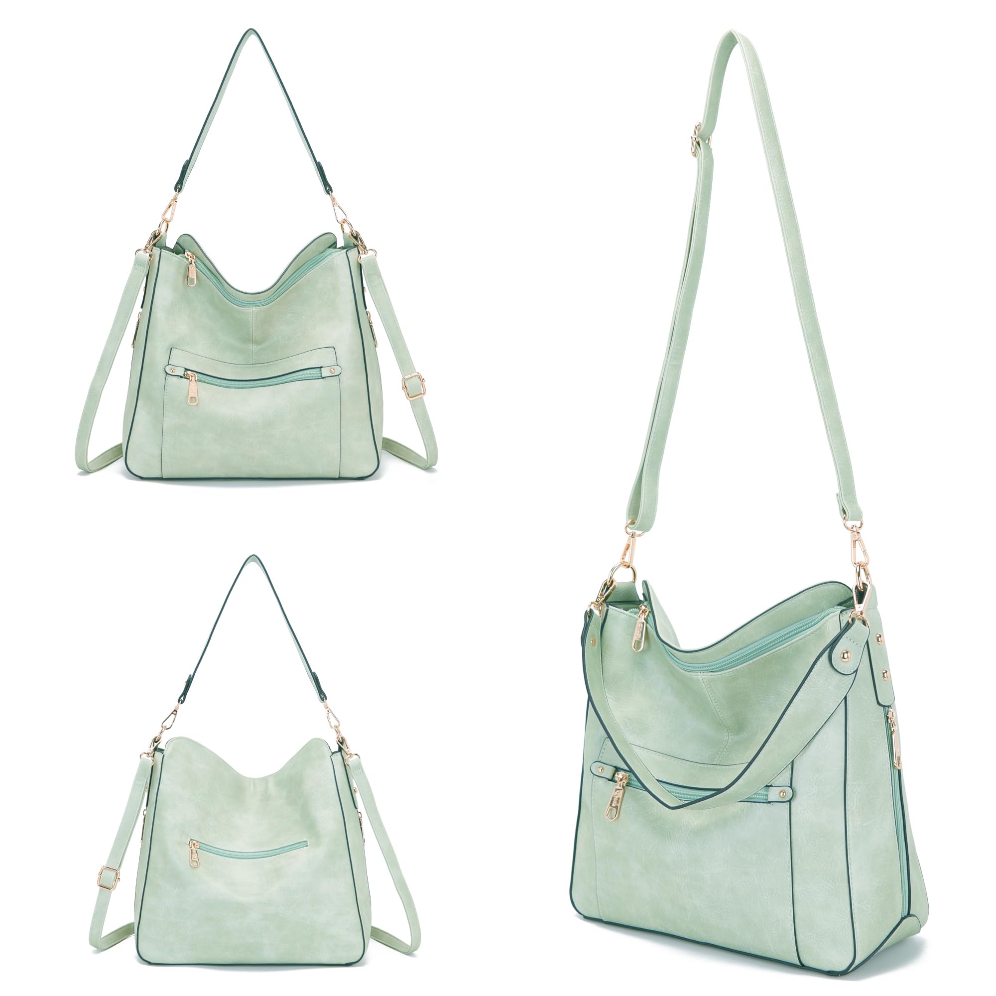 Large Crossbody Purses Set For Women Shoulder Tote Handbags Ladies Hobo Bags With Matching Wallet 4PCS