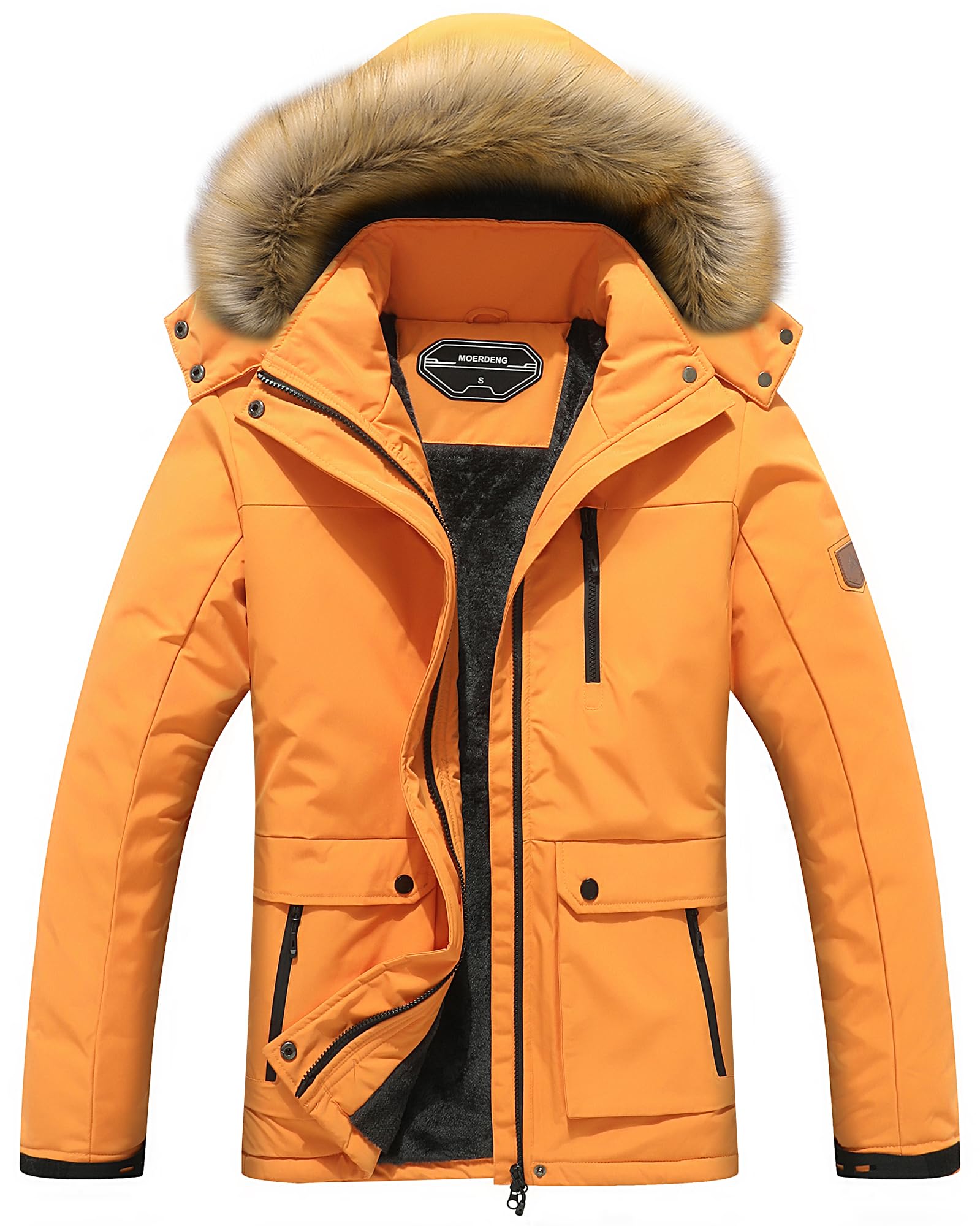 MOERDENG Women's Waterproof Ski Snow Jacket Winter Warm Hooded Snow Coat Mountain Windproof Ski Jacket For Women