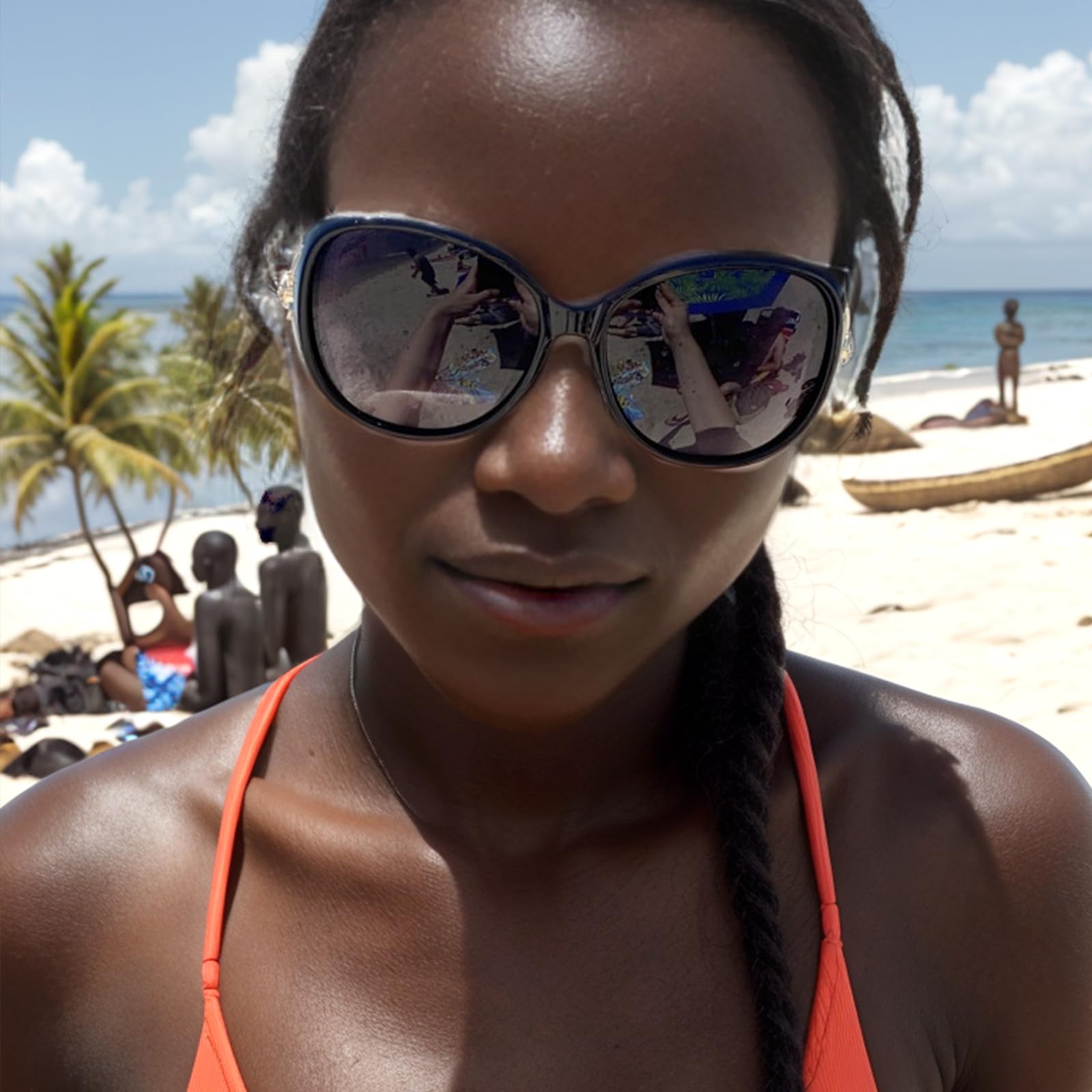 FIMILU Sunglasses for Women Trendy Polarized Sunglasses Oversized Big Sun Glasses Ladies Shades UV Protection