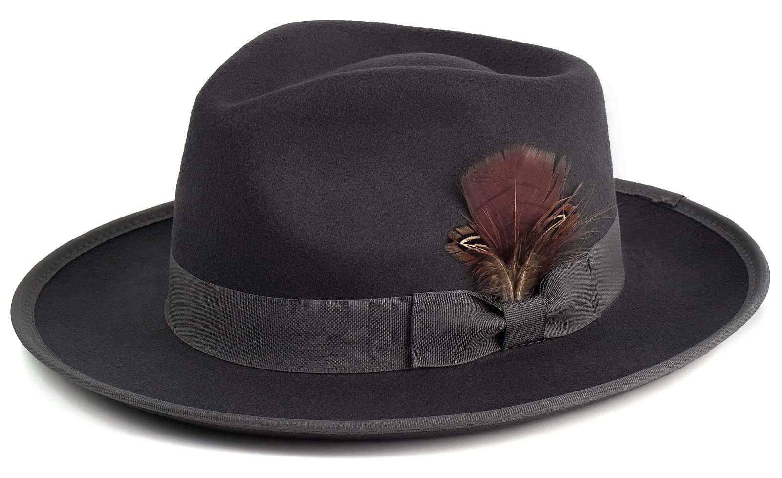 FADACHY Fedora Hats for Men & Women Wide Brim Felt Hat Dress Panama Trilby Hats