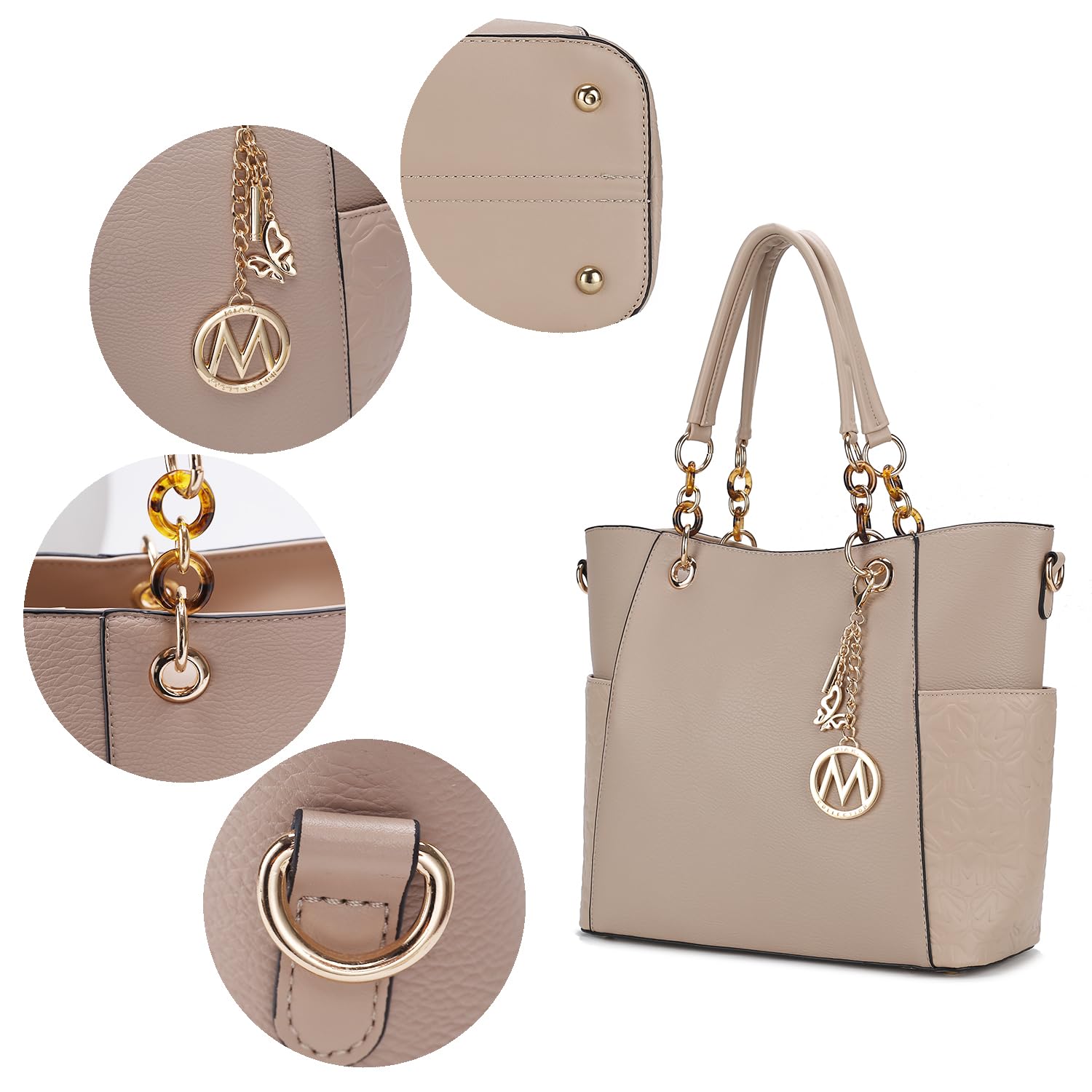 MKF Collection Tote Bag for Women, Handbag Set with Wallet-Top-Handle- Vegan Leather Purse