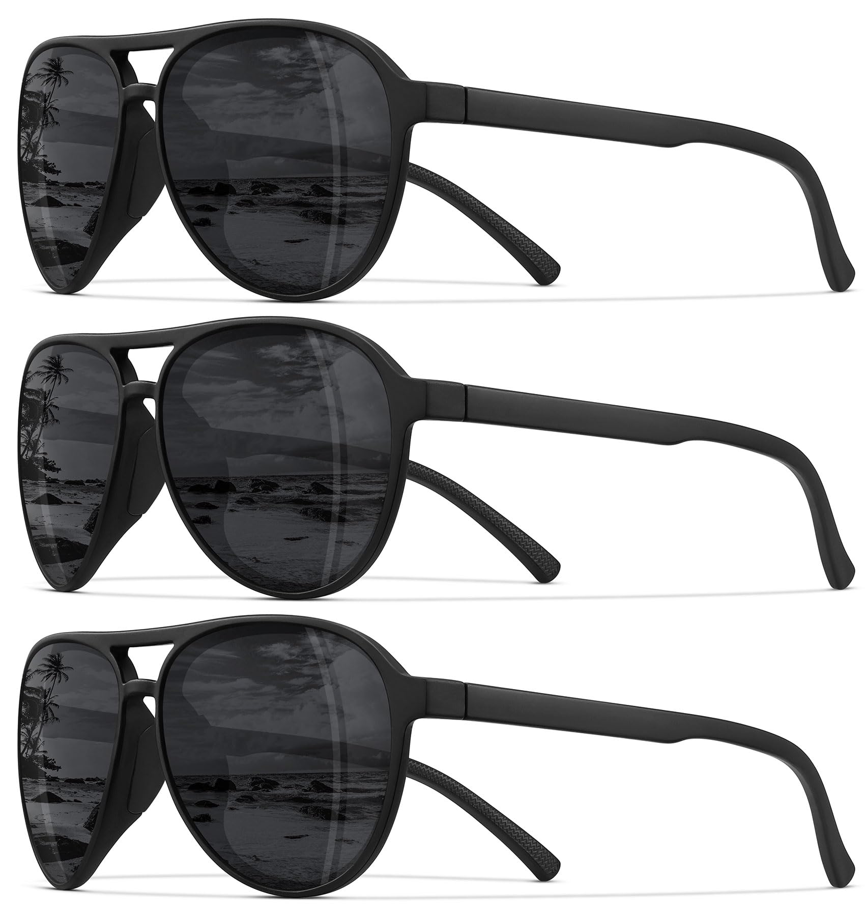 STORYCOAST Polarized Aviator Sunglasses for Men Women Classic Retro Aviators Sports Driving Running Sun Glasses