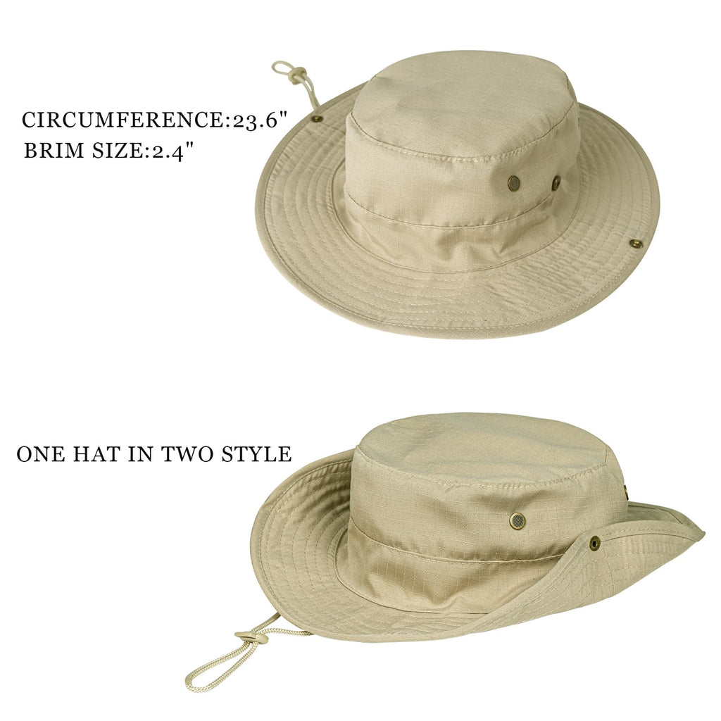 Sun Hats for Men Women Boonie Hat Foldable Fishing Hat UPF 50+ Bucket Hat for Fishing Hiking Garden Safari Beach